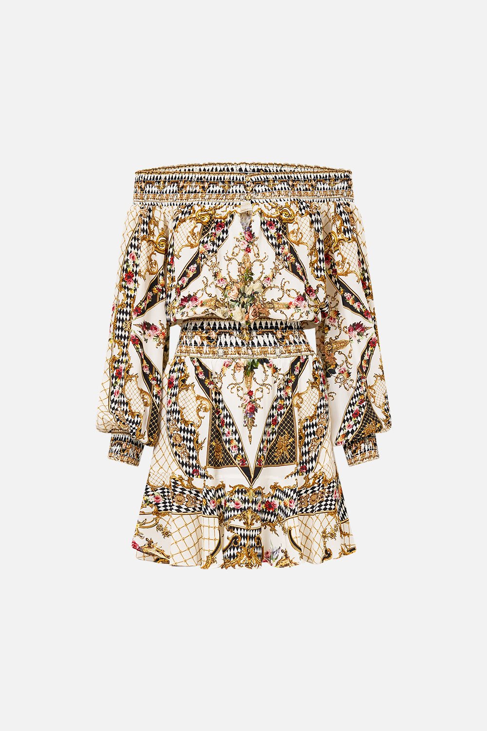 OFF SHOULDER SHORT DRESS ROCOCO GLOW