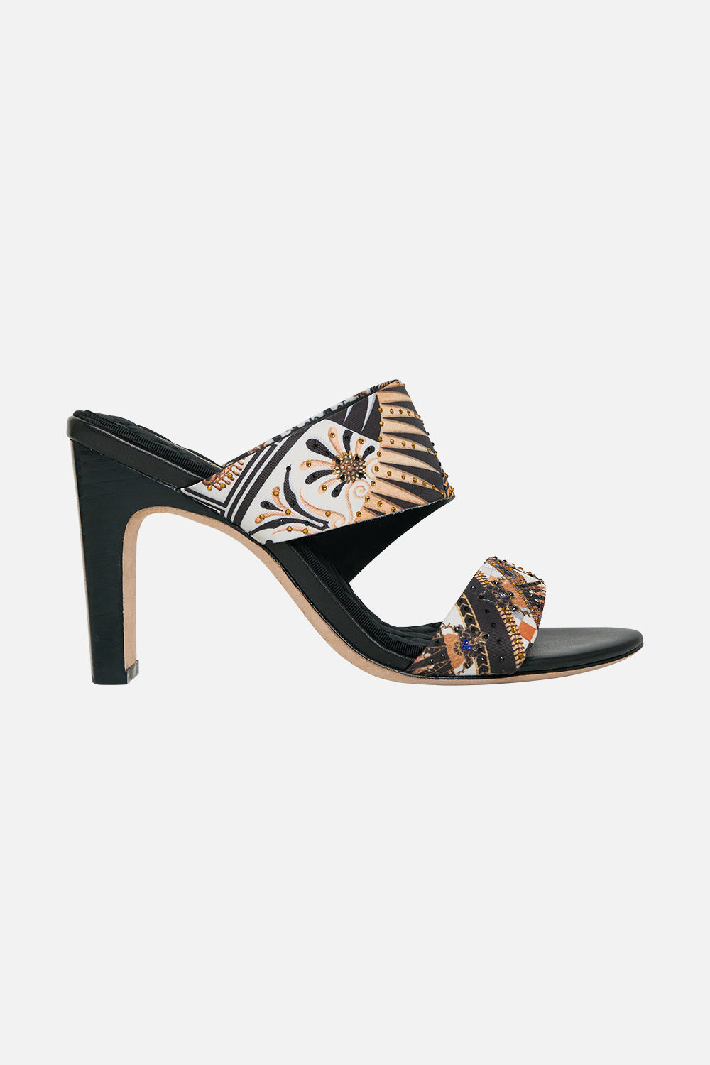 CAMILLA Pamela Asym Heel Sandal in Temples of Dendara Print
