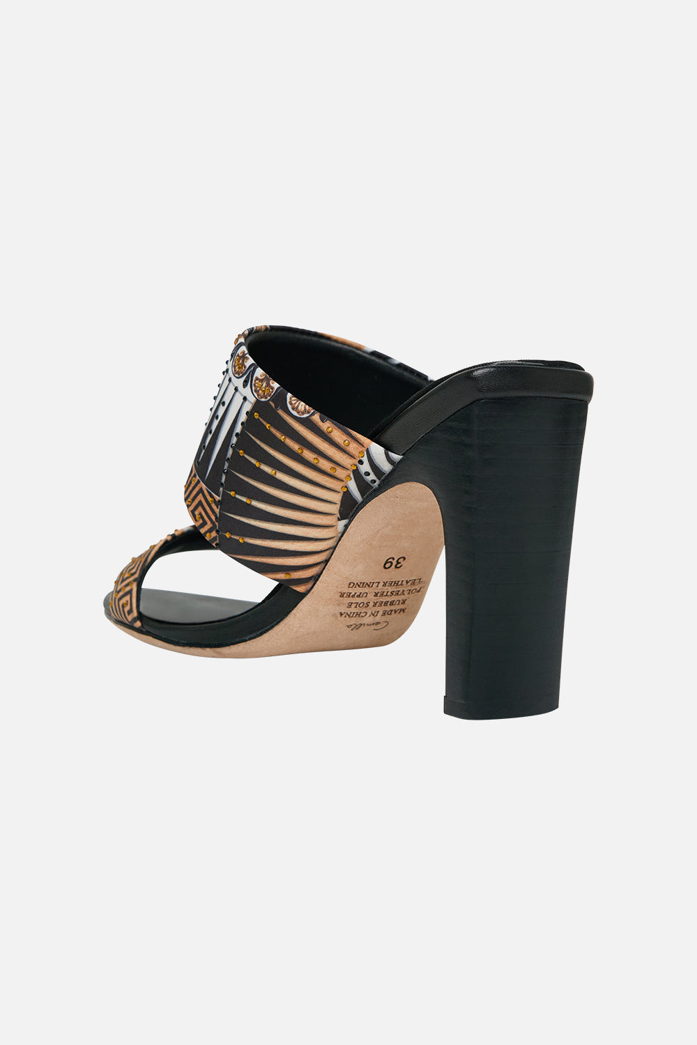 CAMILLA Pamela Asym Heel Sandal in Temples of Dendara Print