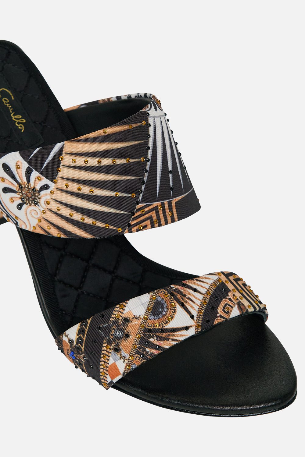 CAMILLA Pamela Asym Heel Sandal in Temples of Dendara Print