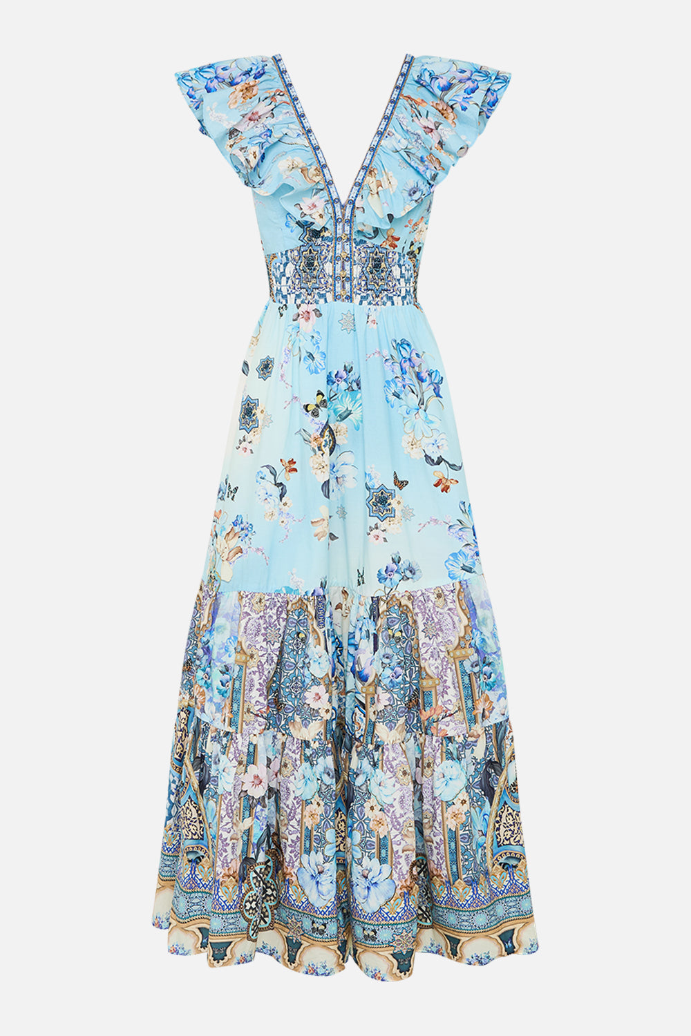 TIERED DRESS WITH NECK FRILL AL MANIAL PALACE MEMOIRS