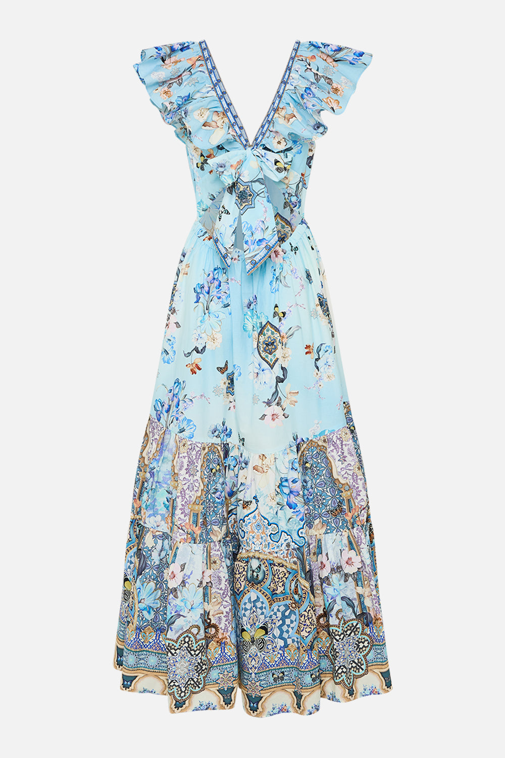 TIERED DRESS WITH NECK FRILL AL MANIAL PALACE MEMOIRS