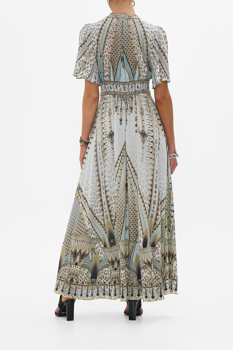 NECKTIE DRESS WITH ELASTICATED WAIST SAHARA STARLET