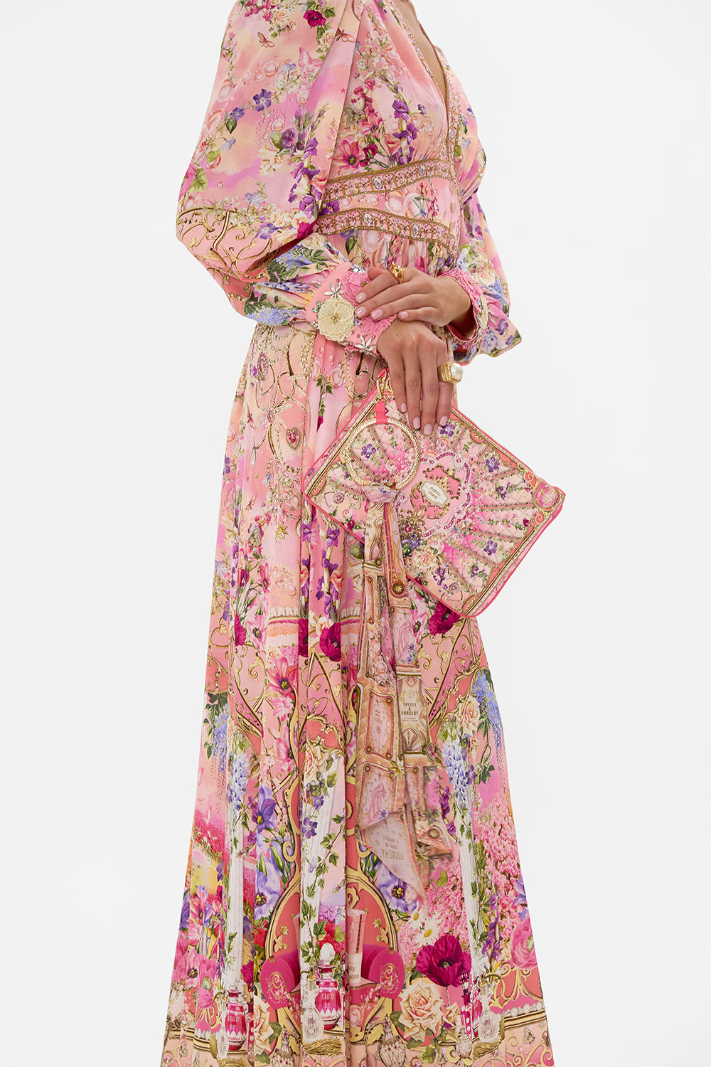 CAMILLA Ring Scarf Clutch in Totally Ozmopolitan Print.