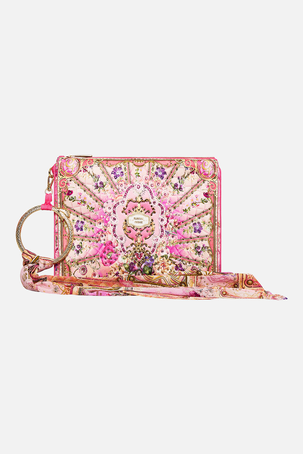 CAMILLA Ring Scarf Clutch in Totally Ozmopolitan Print.