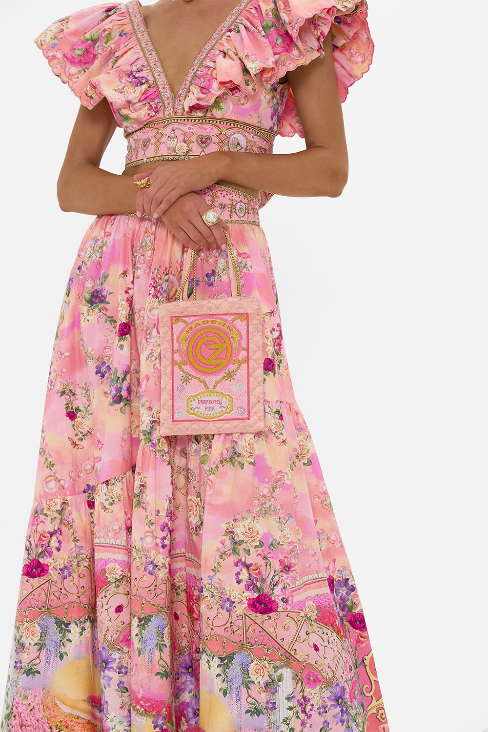 CAMILLA Embellished Mini Tote in Totally Ozmopolitan Print.