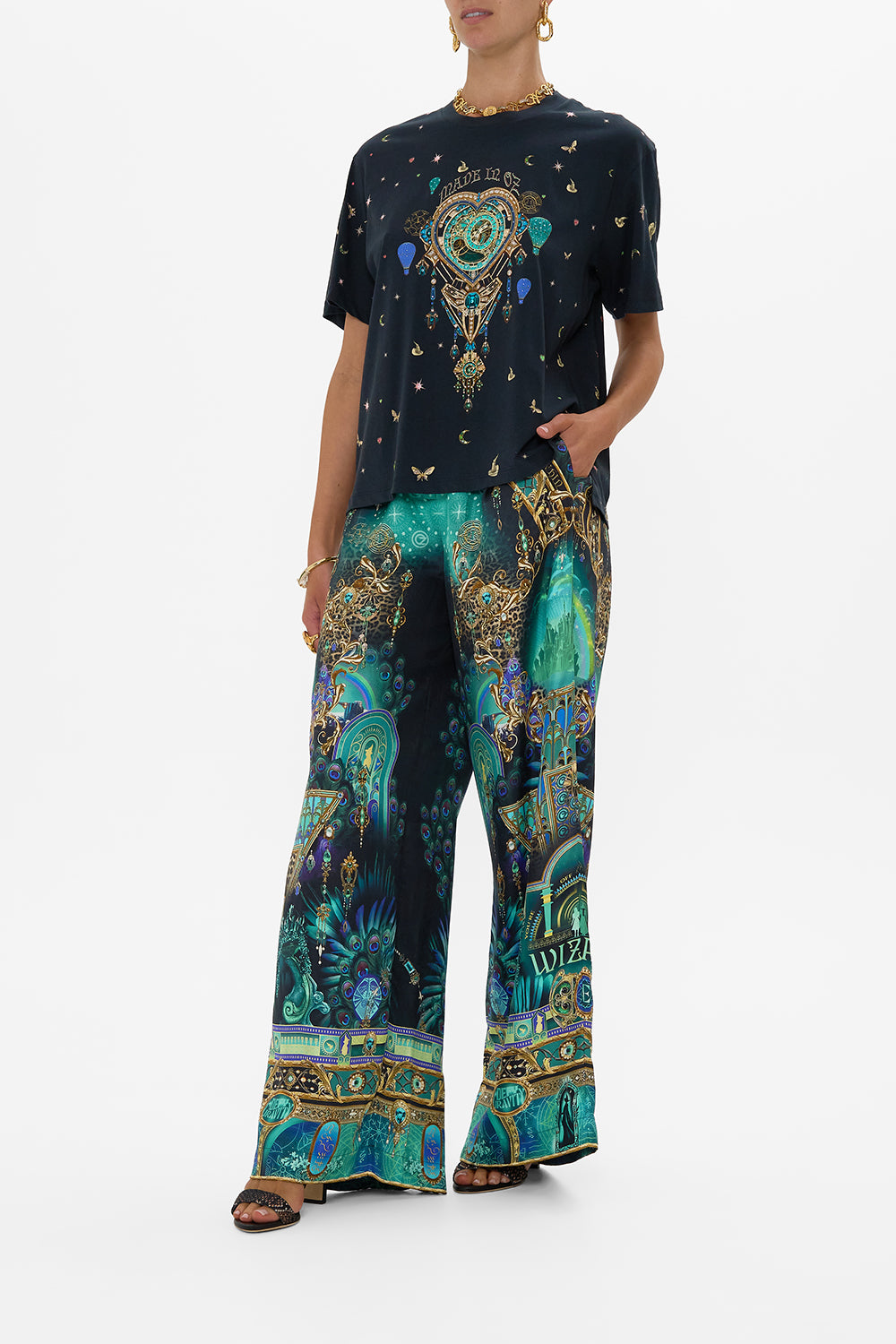 CAMILLA Green/Black Classic Tee Defy Gravity