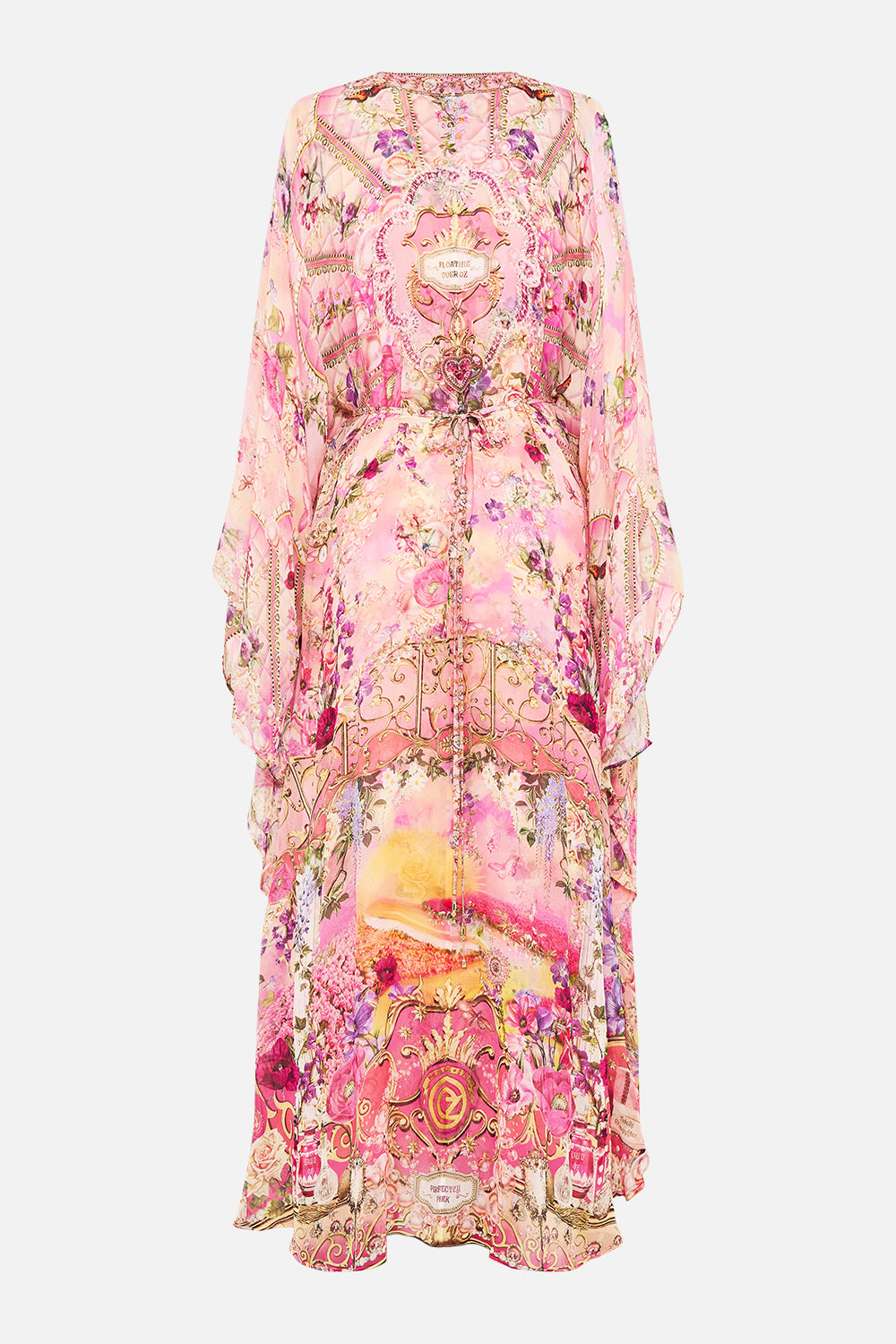 CAMILLA Long Kaftan With Waist Detail Totally Ozmopolitan