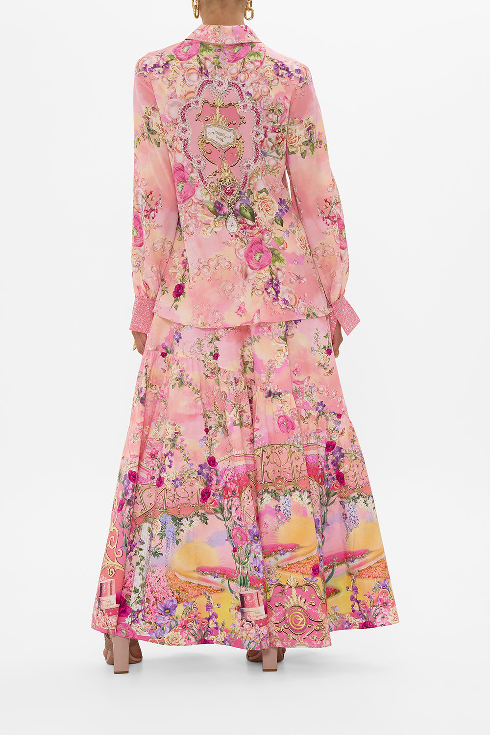 CAMILLA Curved Collar Blouse in Totally Ozmopolitan Print