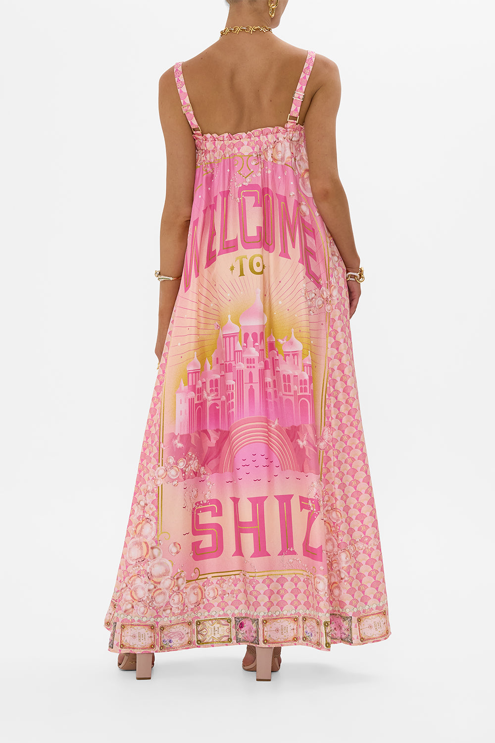 CAMILLA Wide Strap Sundress in Totally Ozmopolitan Print