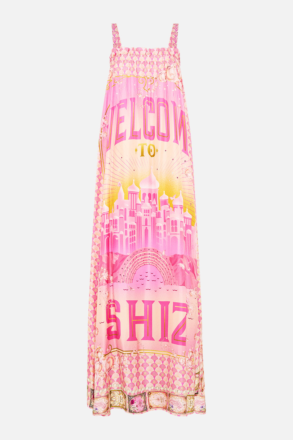 CAMILLA Wide Strap Sundress in Totally Ozmopolitan Print