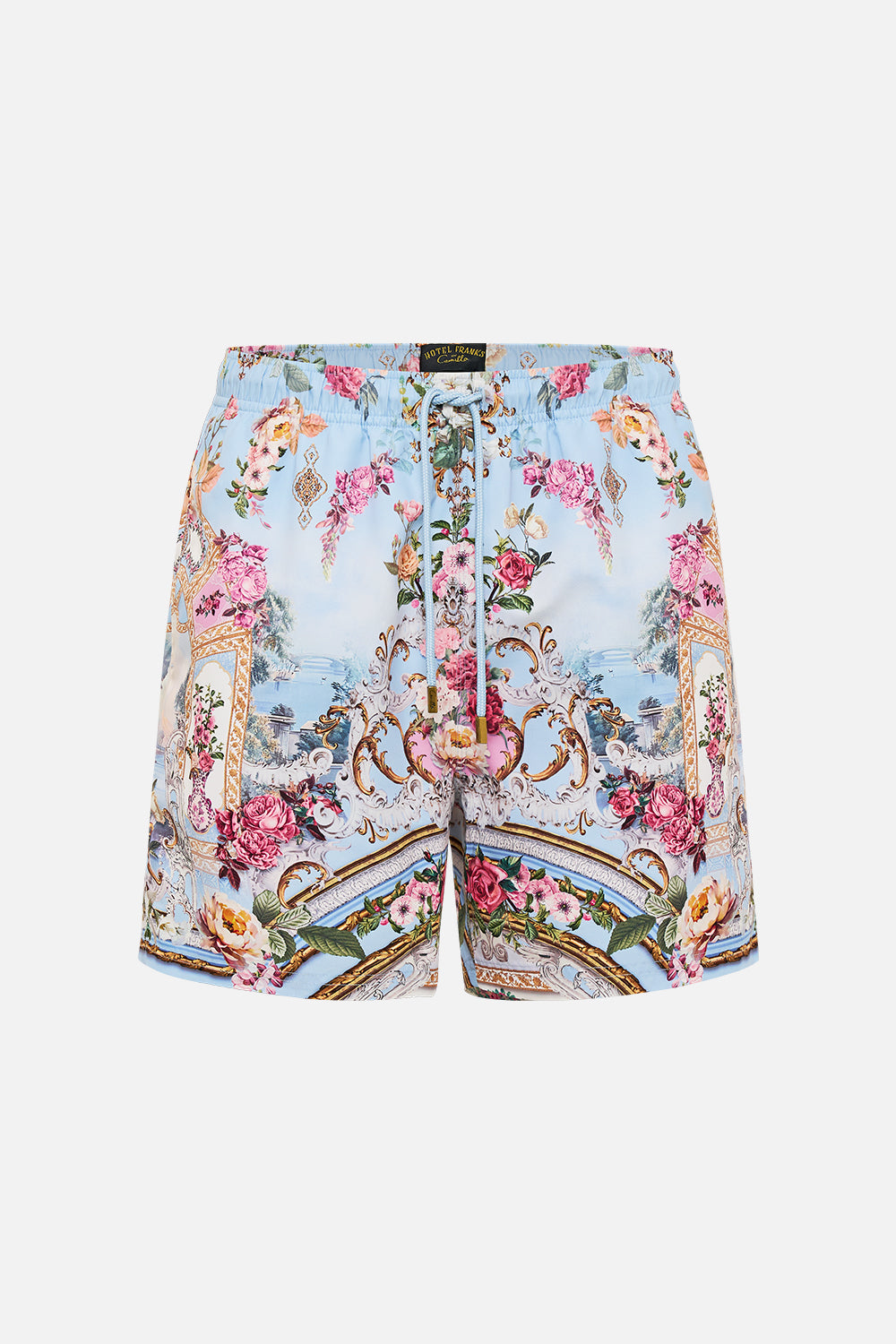 MID LENGTH BOARDSHORT WITH ELASTIC WAIST TILED IN TIME