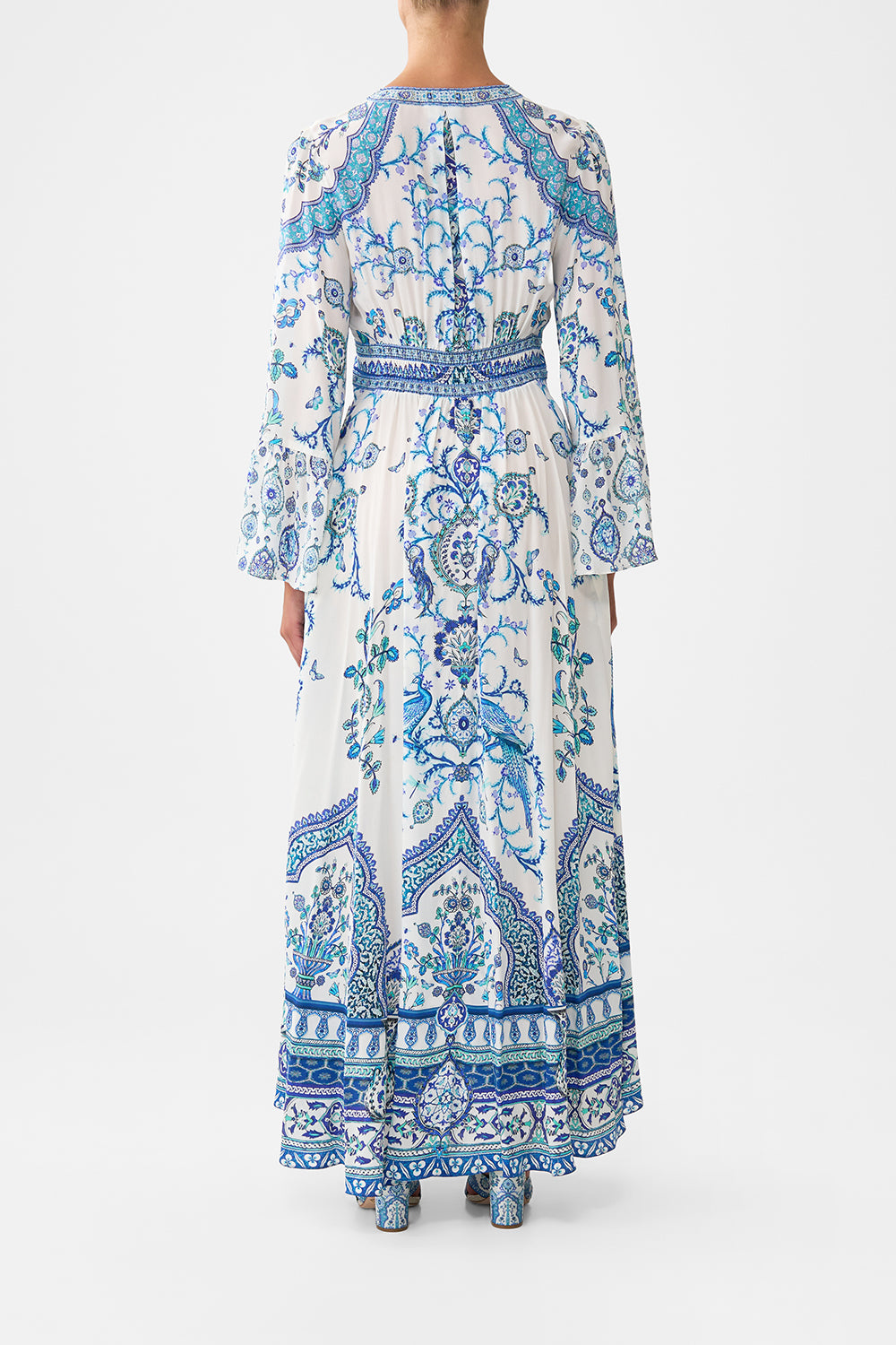 SHAPED WAISTBAND DRESS WITH RUFFLE SLEEVE ISNIK LULLABY