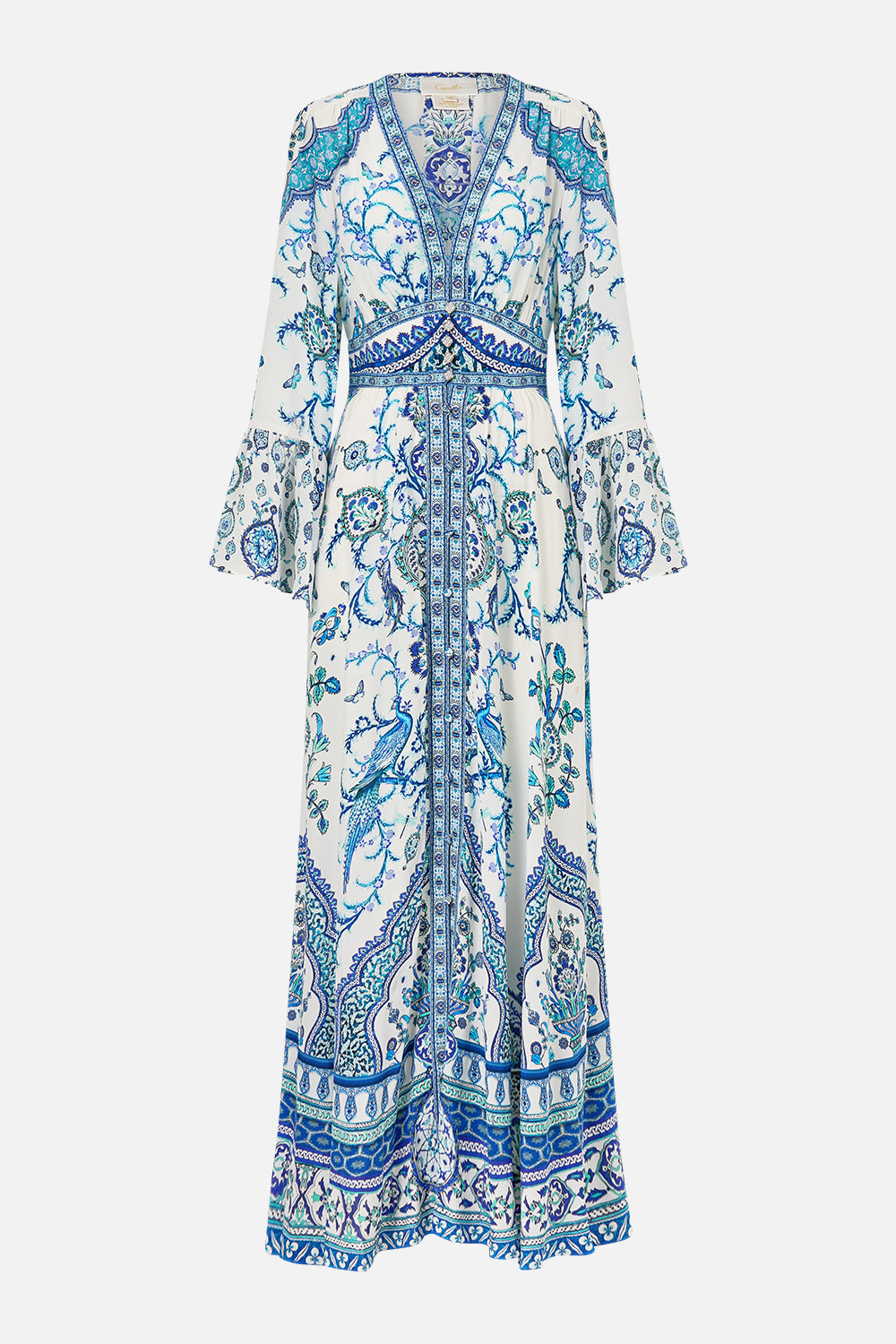 SHAPED WAISTBAND DRESS WITH RUFFLE SLEEVE ISNIK LULLABY