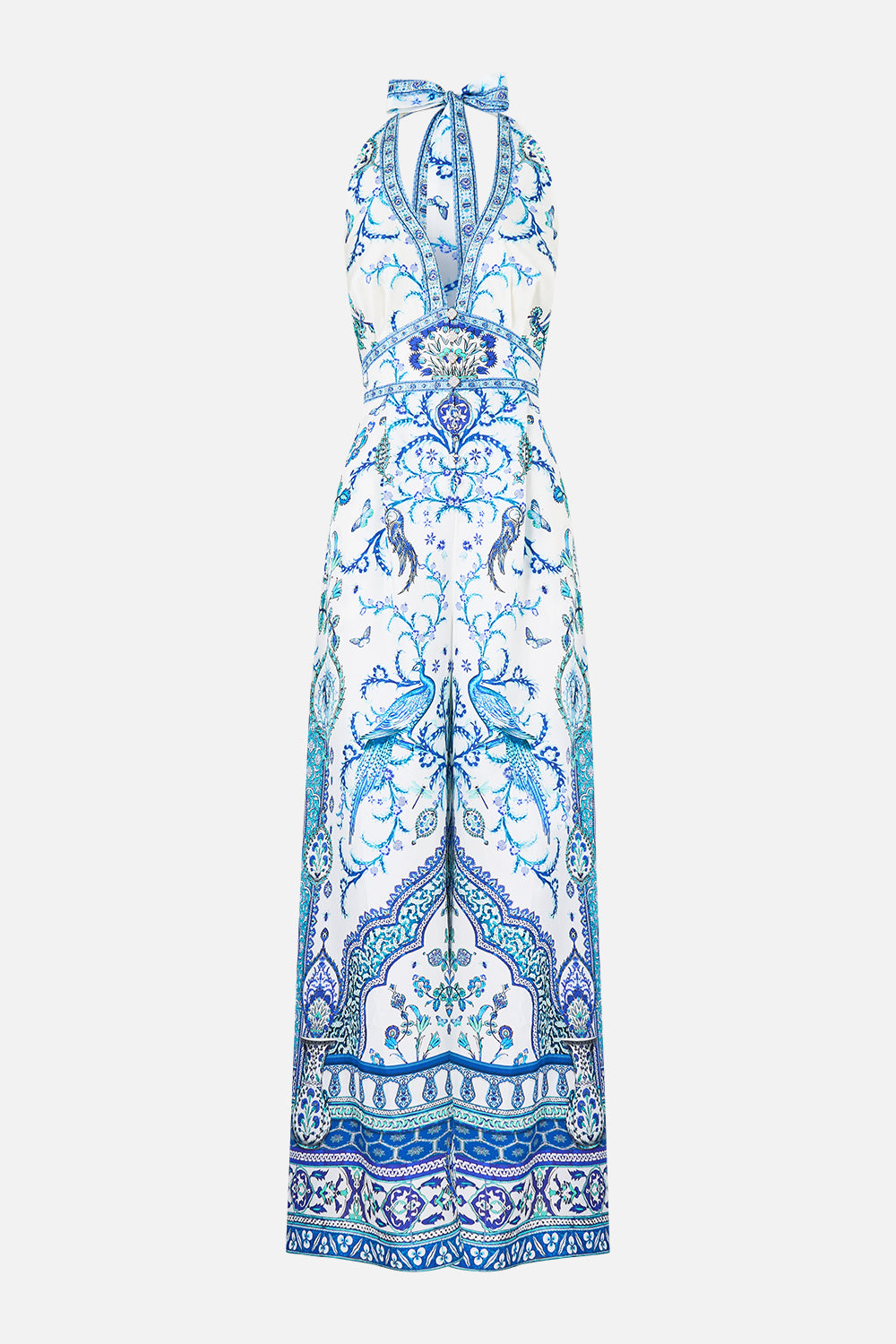 HALTERNECK JUMPSUIT WITH TIE NECK ISNIK LULLABY