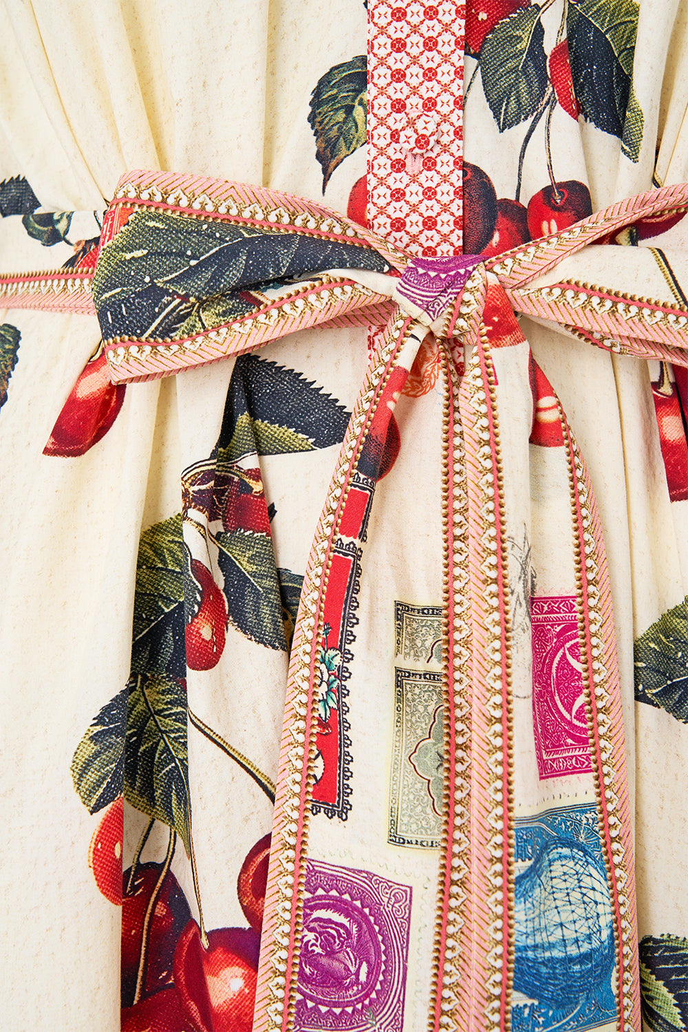 TIERED SHIRT DRESS WITH SHORT SLEEVE NOTES FROM THE ROAD