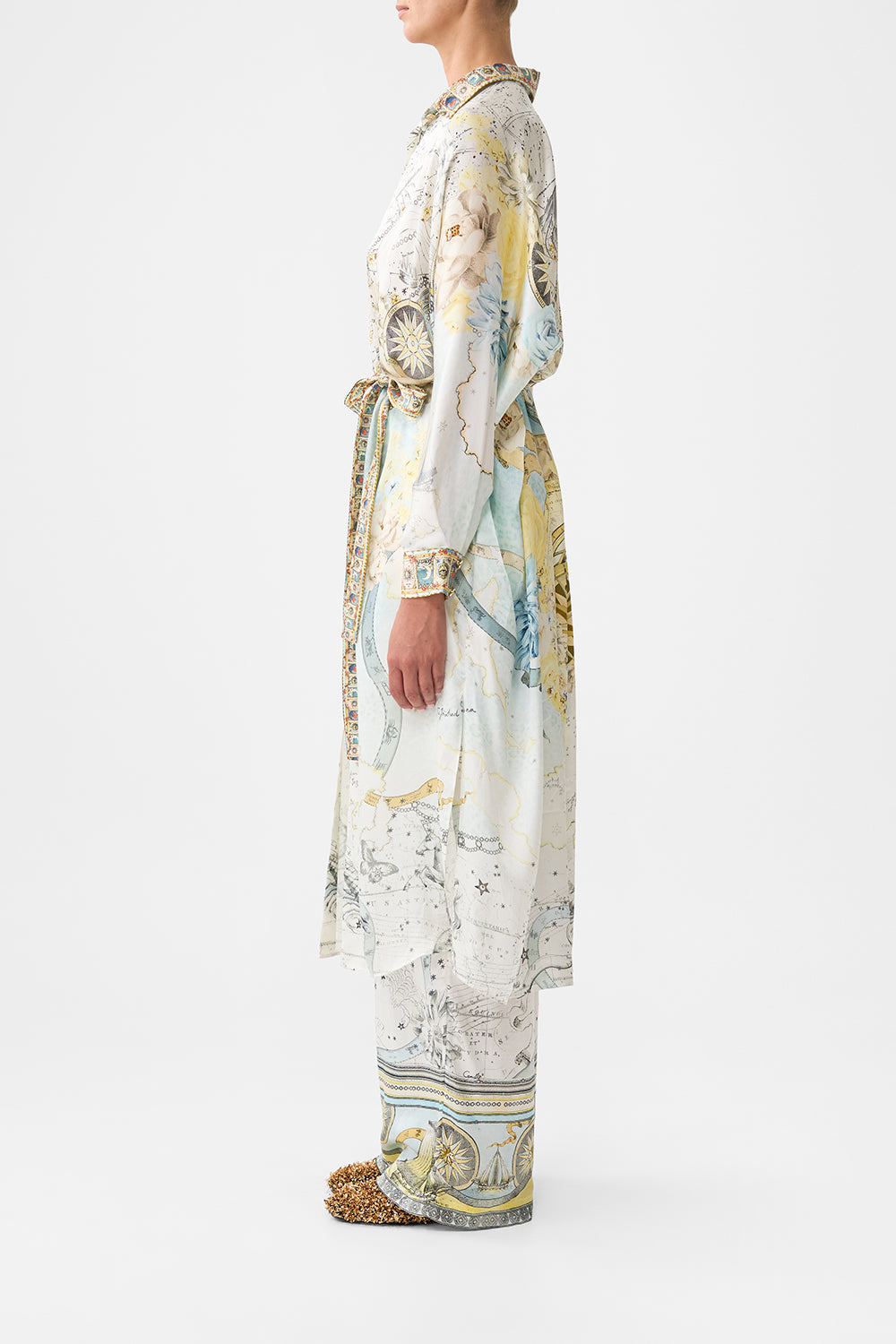 COLLARED BUTTON THROUGH DRESS MY LUCKY STARS