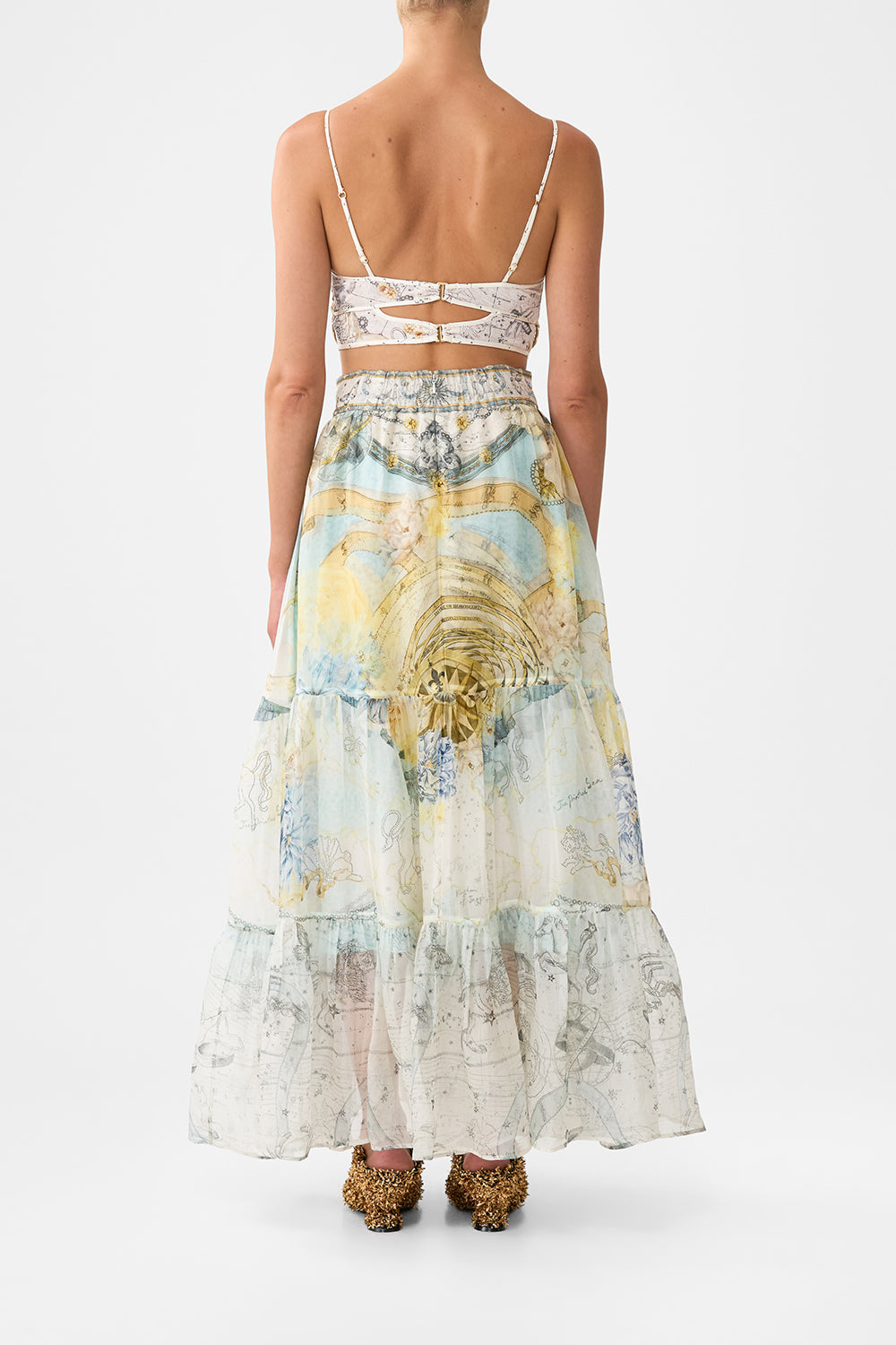 HIGH WAISTED TIERED SKIRT MY LUCKY STARS