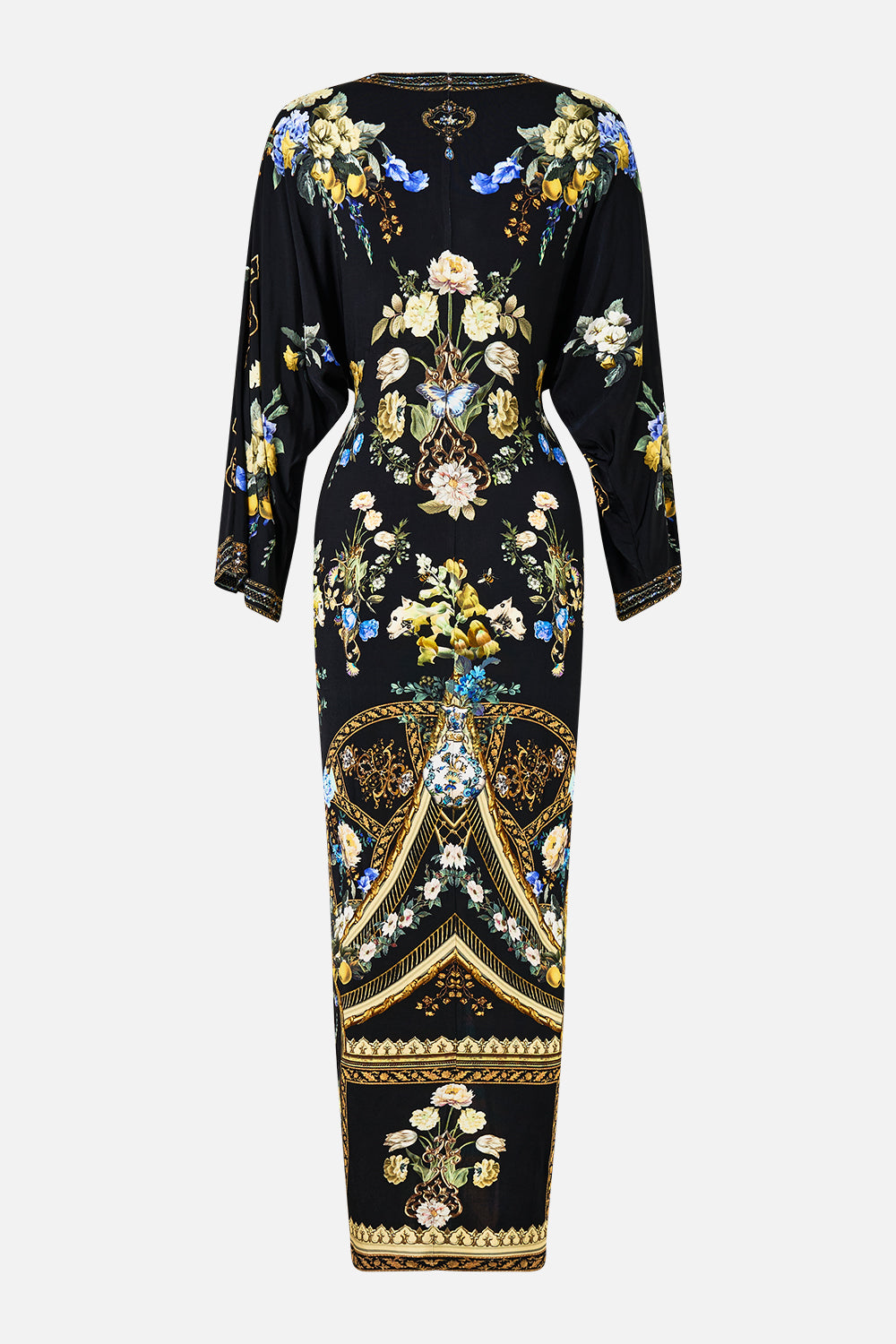 LONG SPLIT FRONT TWIST DRESS OTTOMAN ELEGANCE