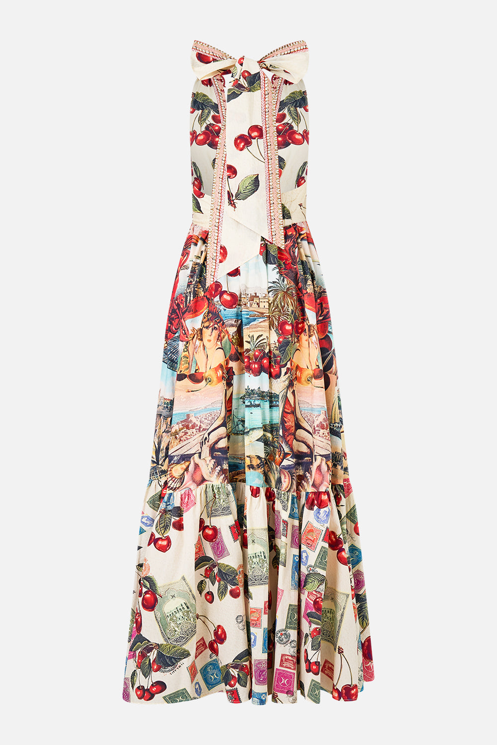 RUFFLE HEM HALTER DRESS NOTES FROM THE ROAD