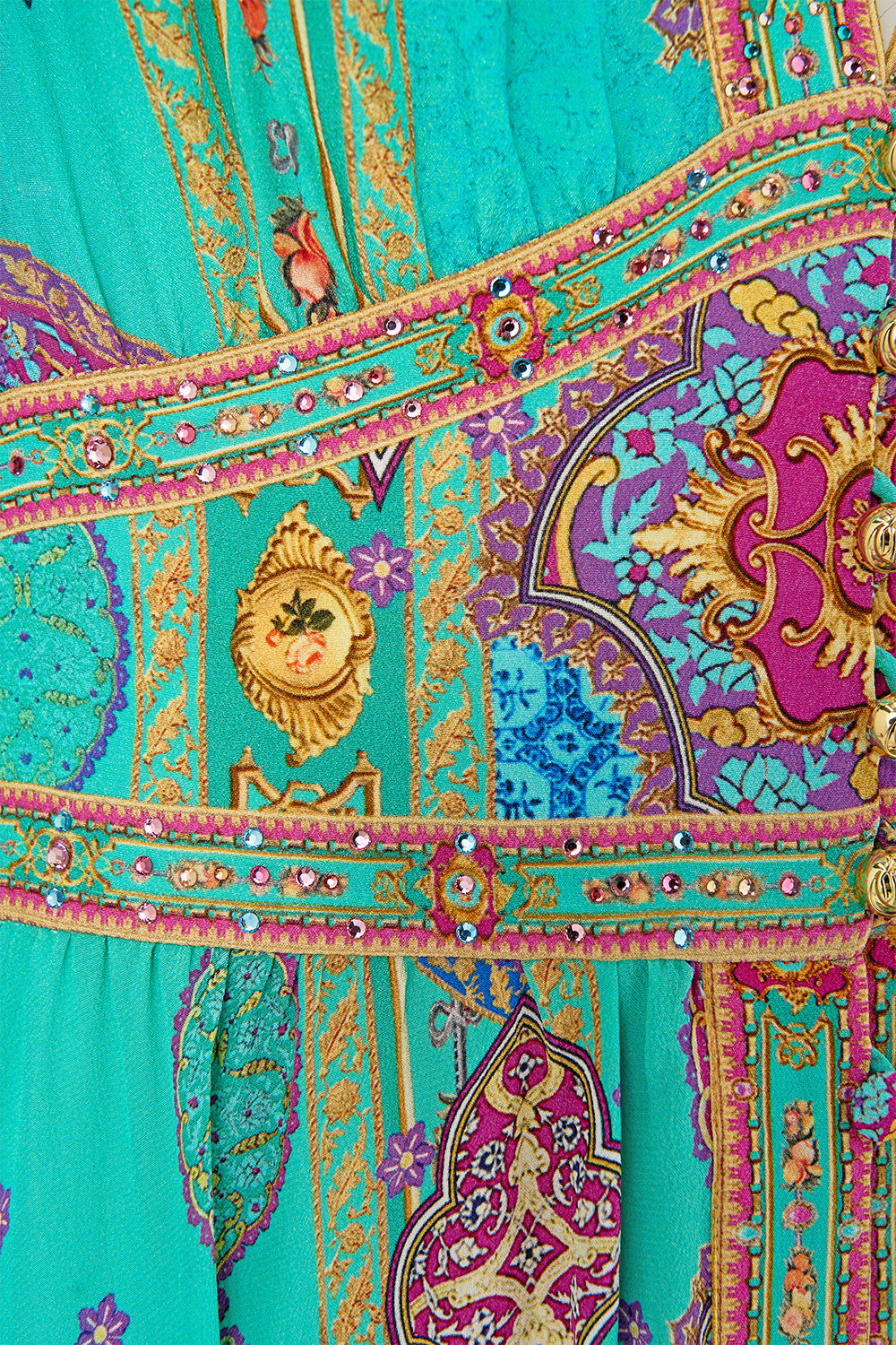 KIMONO SLEEVE DRESS WITH SHIRRING DETAIL THE CONCUBINES CORRIDOR