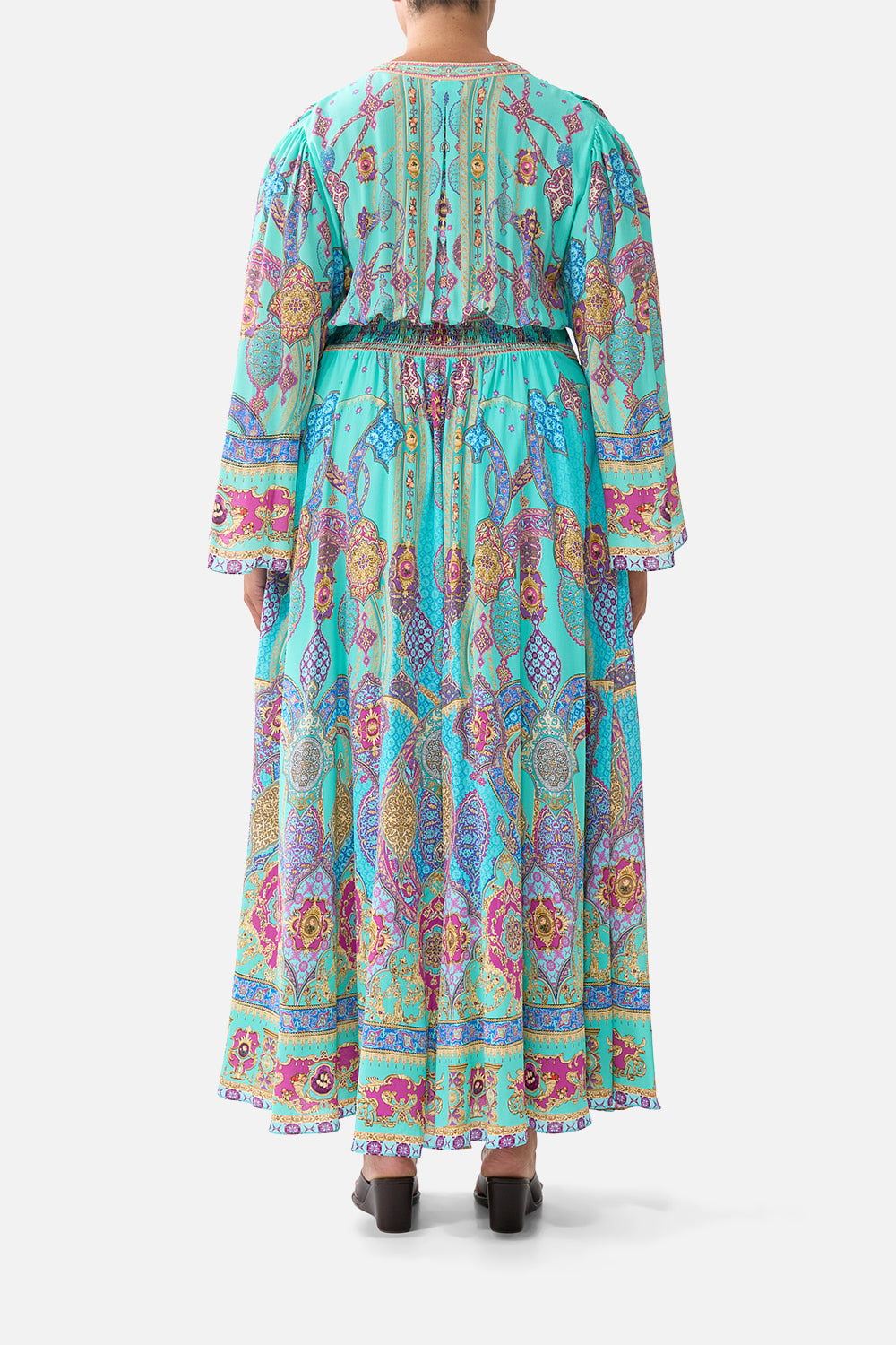 KIMONO SLEEVE DRESS WITH SHIRRING DETAIL THE CONCUBINES CORRIDOR