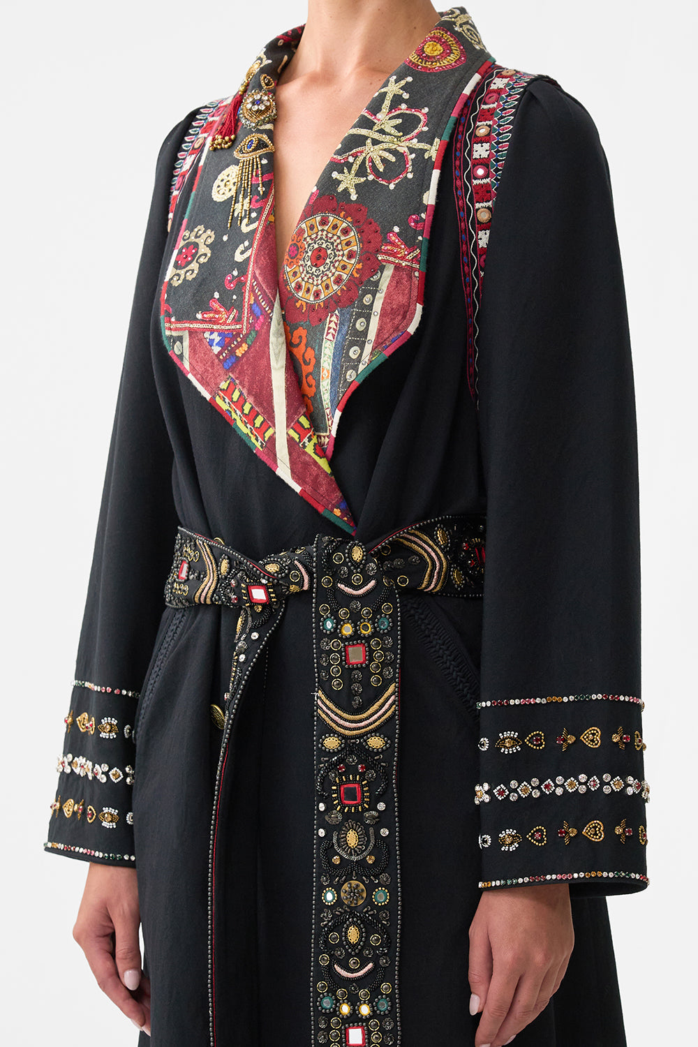 COAT WITH VEST DETAIL PATCHWORK ALCHEMY