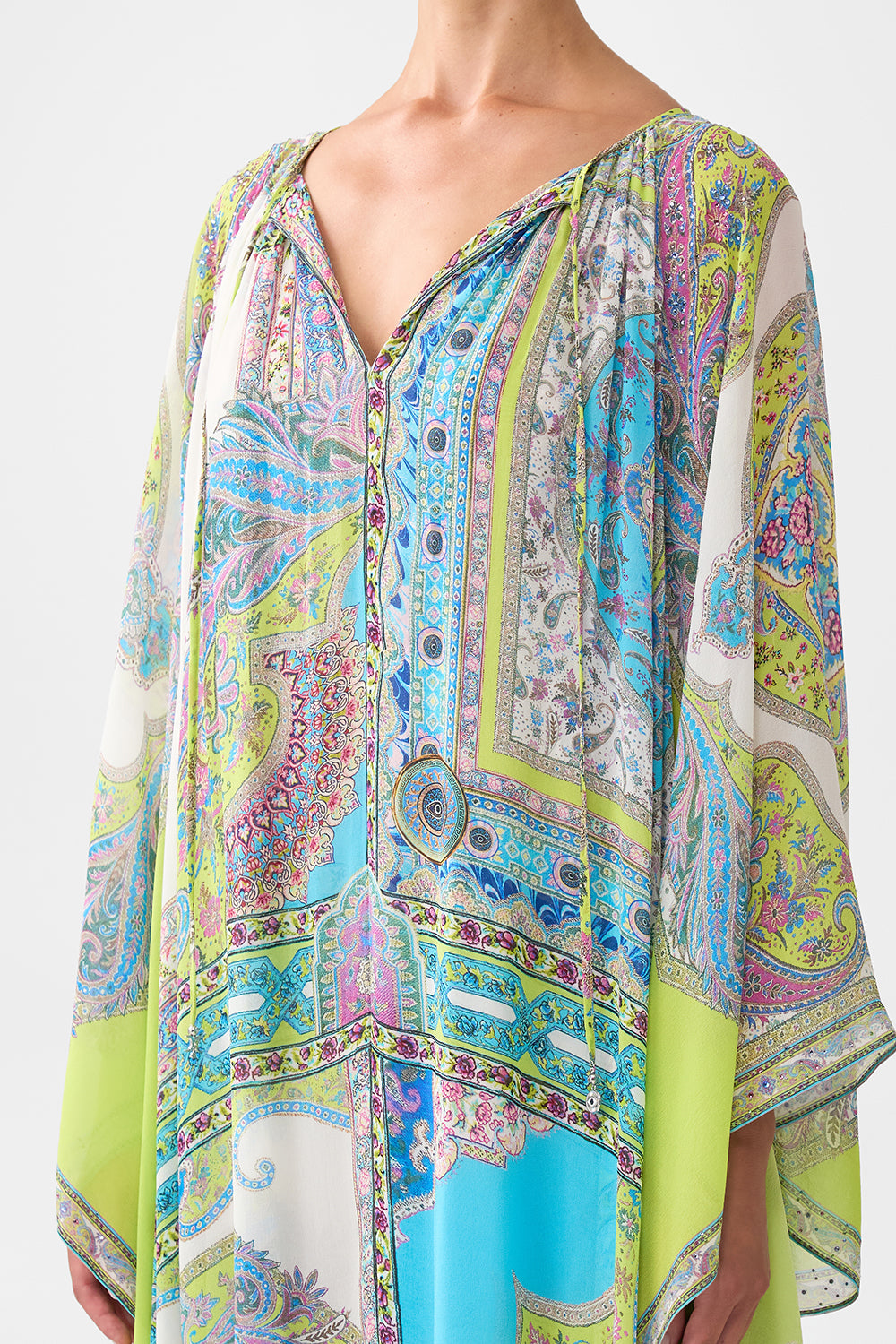 LONG DRESS WITH HANDKERCHIEF SLEEVE MAGIC CARPET RIDE