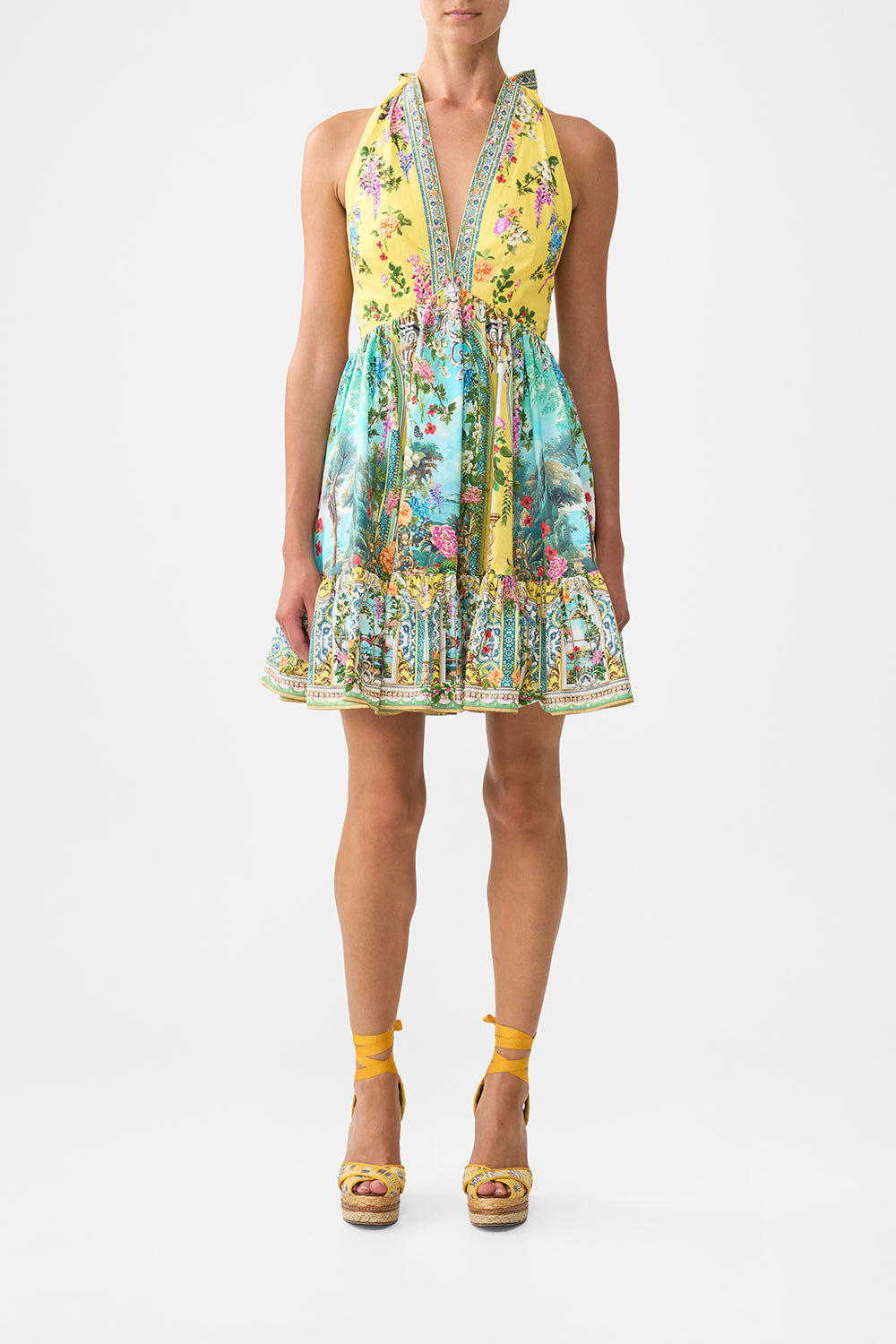 RUFFLE HEM HALTER SHORT DRESS TALES OF TOPKAPI PALACE