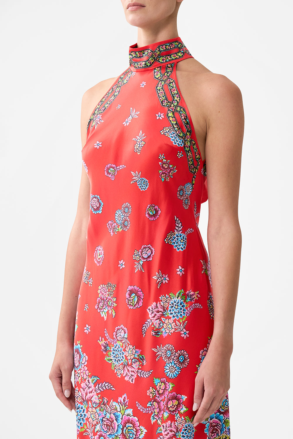 HIGH NECK BIAS DRESS ARTISANS OF ANATOLIA