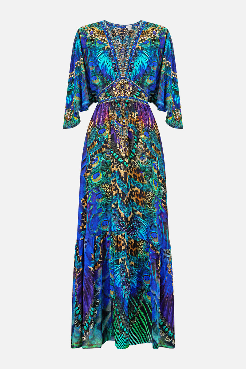 DEEP COWL PLUNGE DRESS COSMIC ZOOLOGY