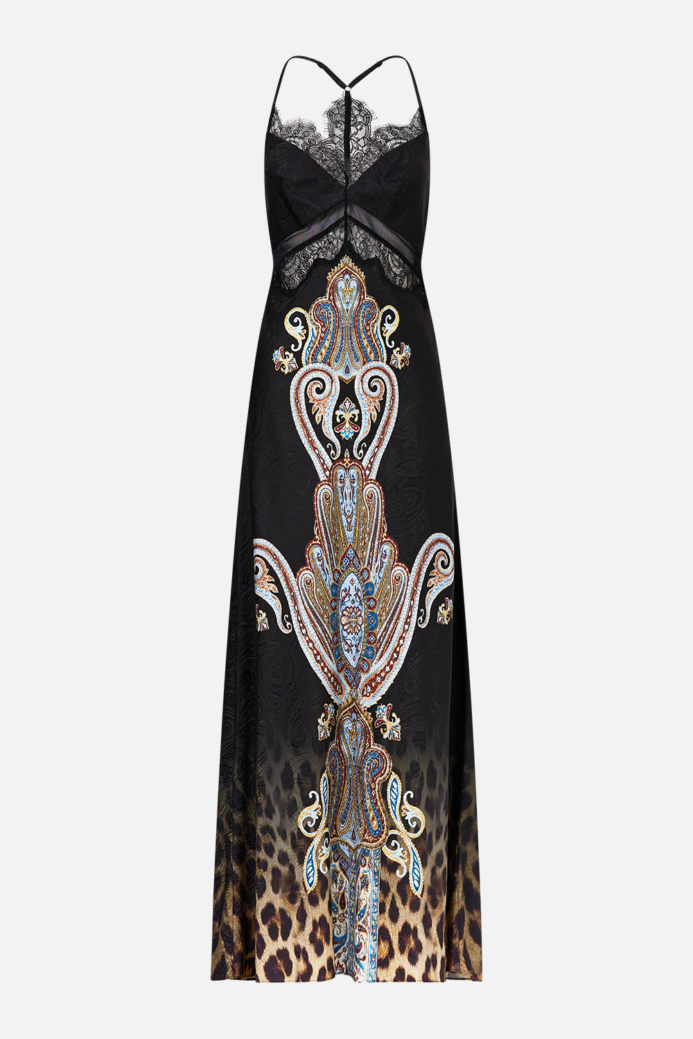 LACE SPLICE BIAS LONG DRESS ISTANBUL ANIMALIA