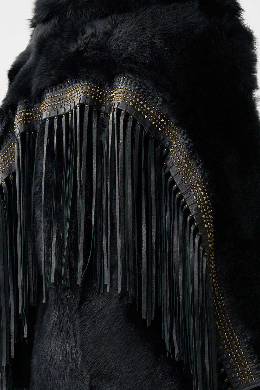 SHEARLING COAT WITH REMOVABLE FRINGING ISTANBUL ANIMALIA