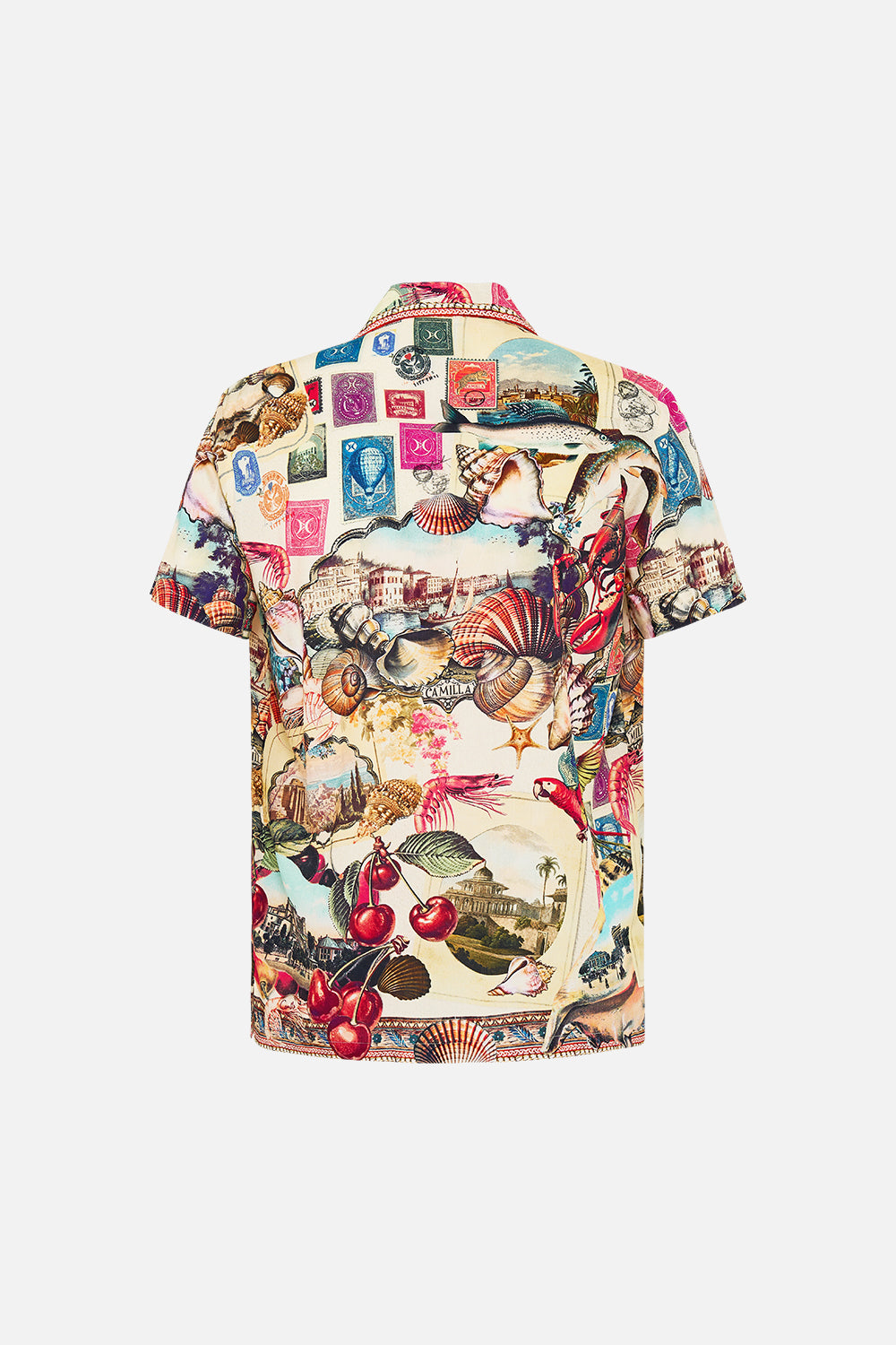 SHORT SLEEVE CAMP COLLARED SHIRT NOTES FROM THE ROAD