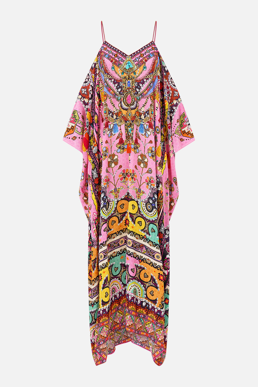 DROP SHOULDER STRAP KAFTAN PATCHWORK PANORAMA