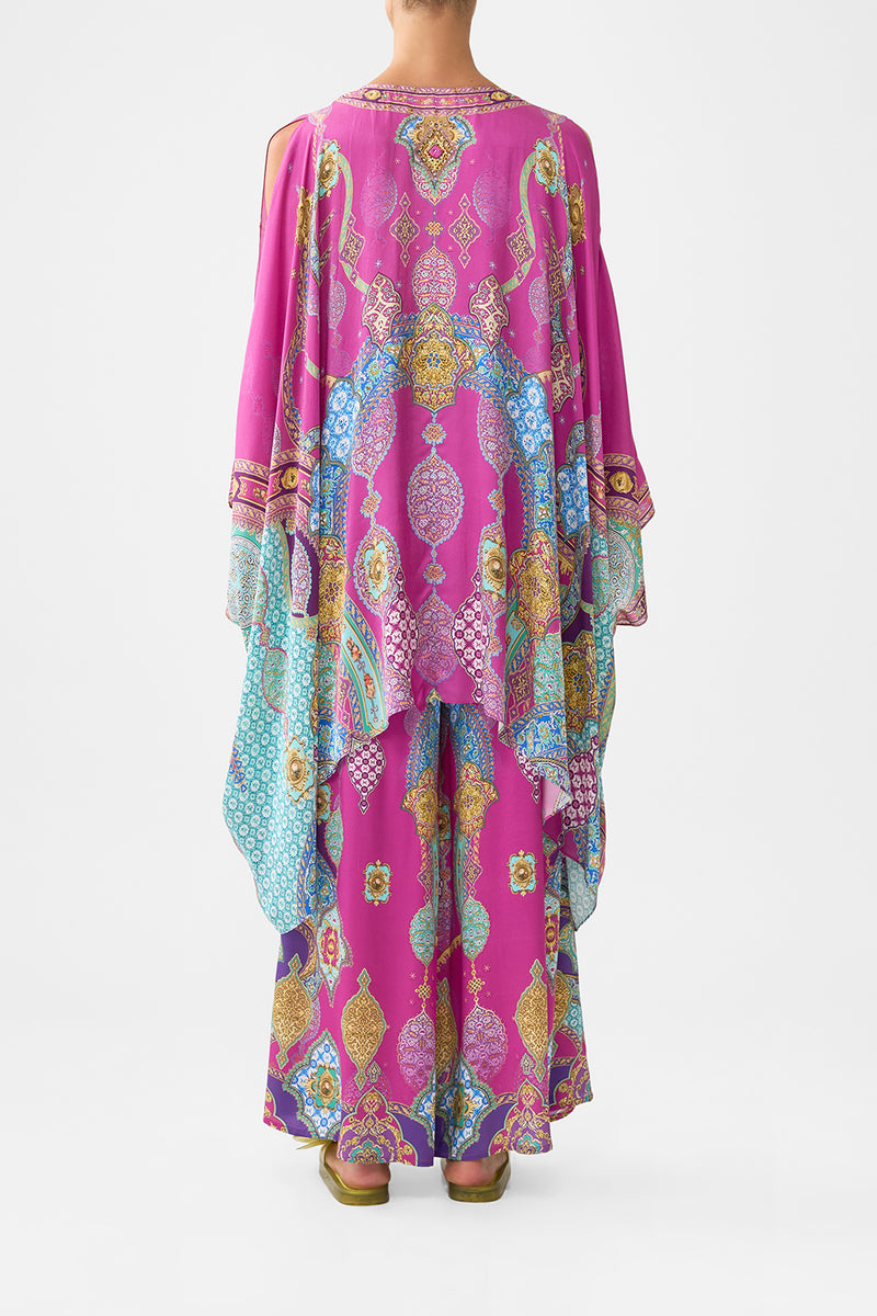 LONG V NECK KAFTAN WITH RING FRONT TRIM CONCUBINES, SULTANS & COURTIERS