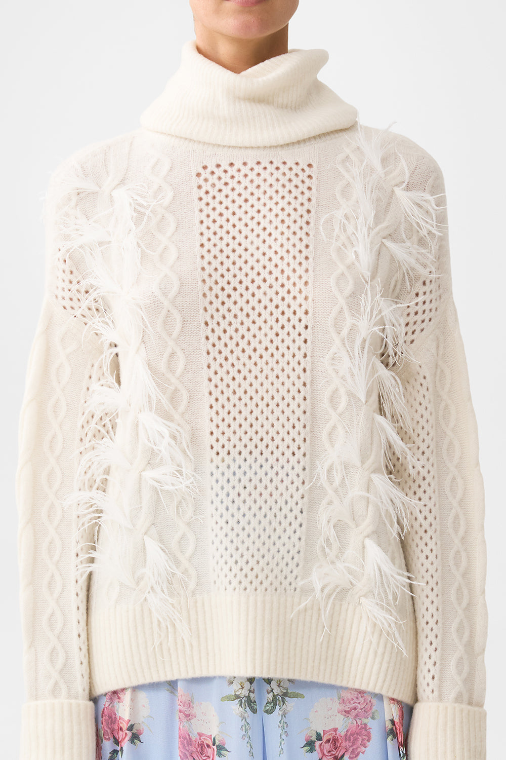 ROLL NECK JUMPER TILED IN TIME