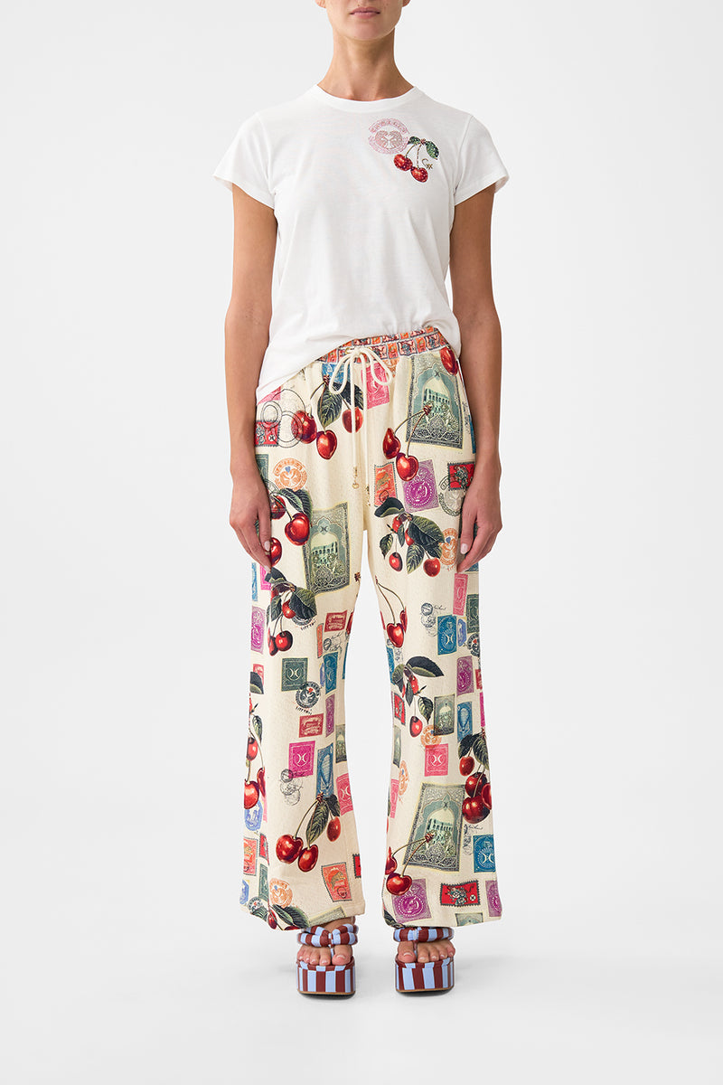 RELAXED PANELLED PANT WITH SILK BELT NOTES FROM THE ROAD