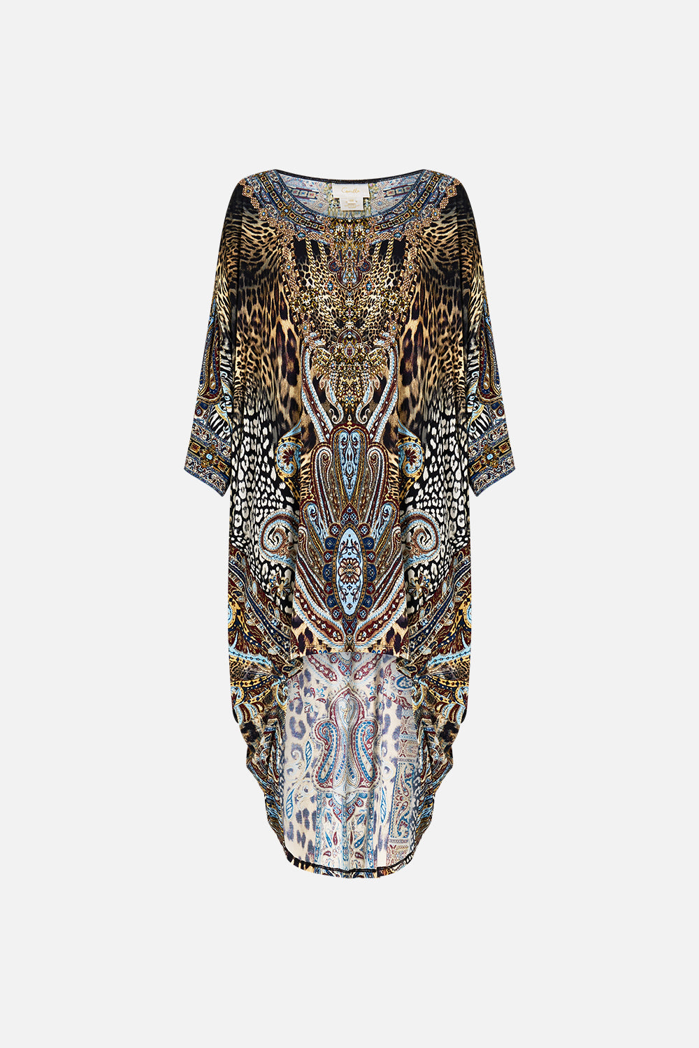 JERSEY SCOOP BACK HEM DRESS ISTANBUL ANIMALIA