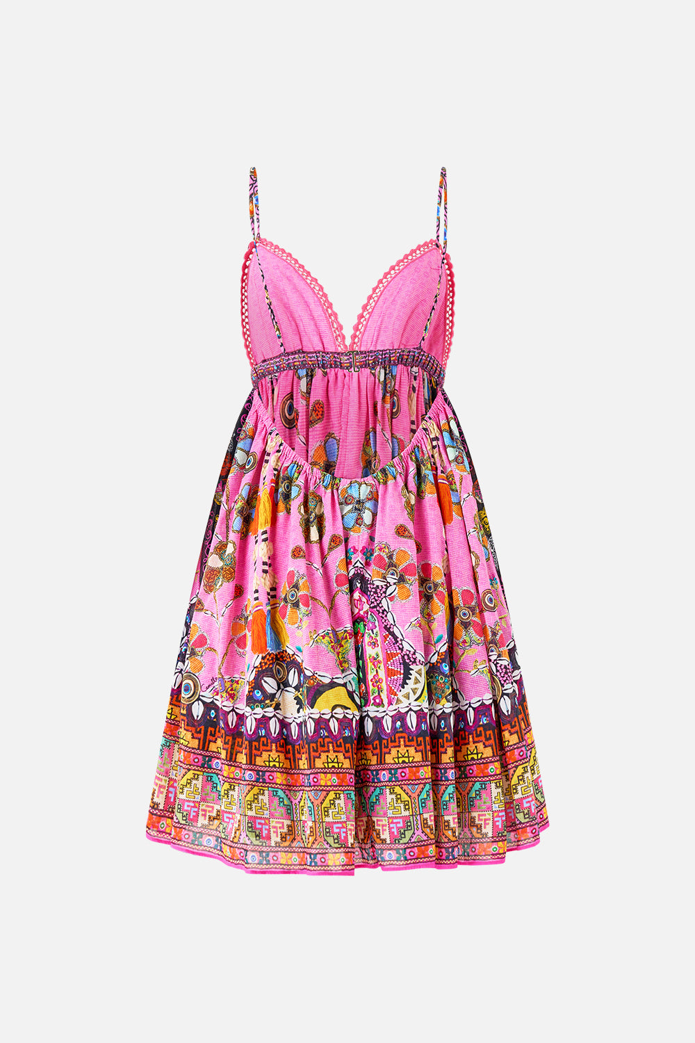 BRALETTE DETAIL SHORT DRESS PATCHWORK PANORAMA