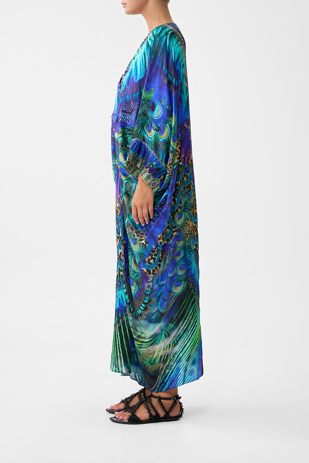 PIERCED V NECK KAFTAN COSMIC ZOOLOGY
