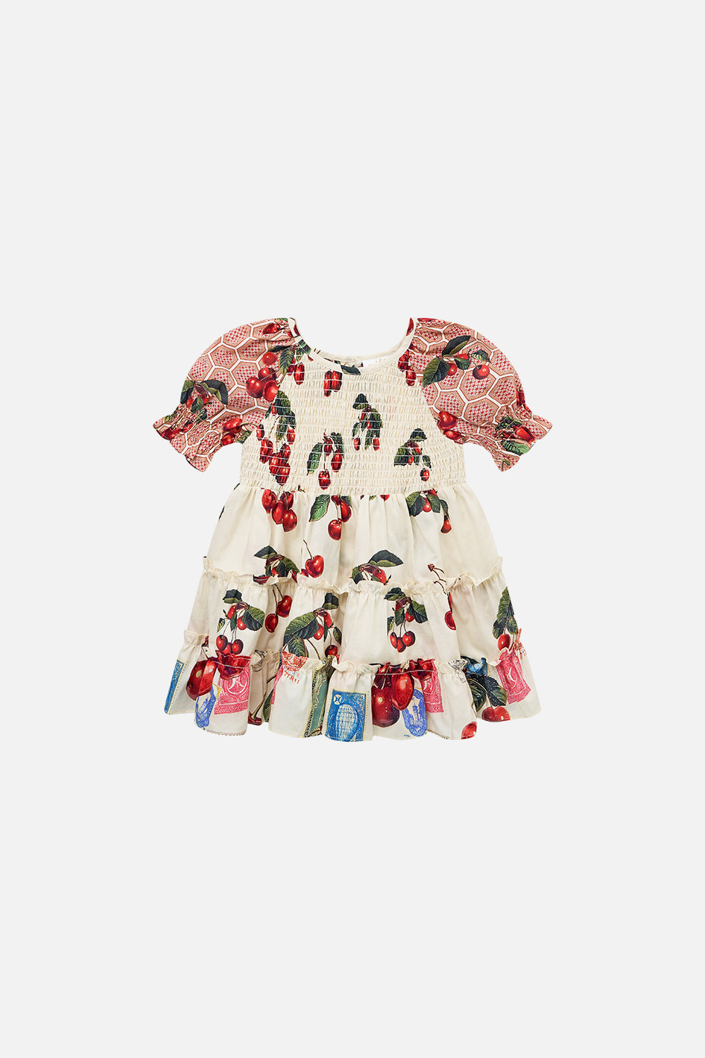 BABIES TIERED DRESS WITH PUFF SLEEVE NOTES FROM THE ROAD