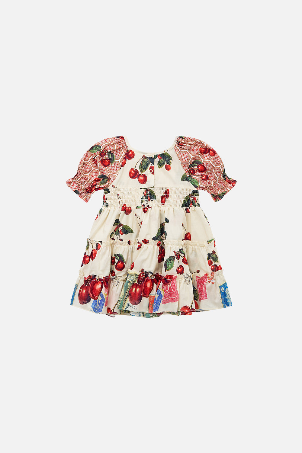 BABIES TIERED DRESS WITH PUFF SLEEVE NOTES FROM THE ROAD