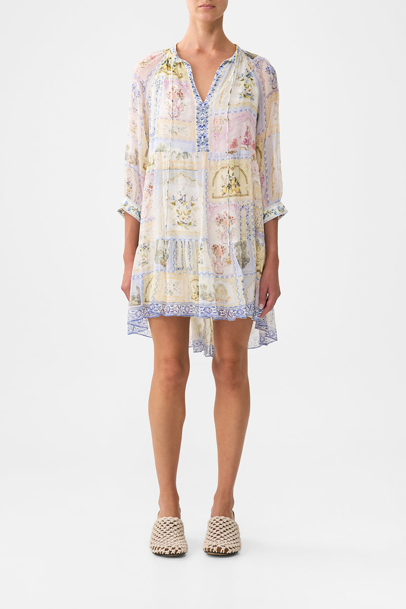 BABIES FLARED DRESS WITH FRILL SHOULDER BOTANICAL BALLADS main image 1