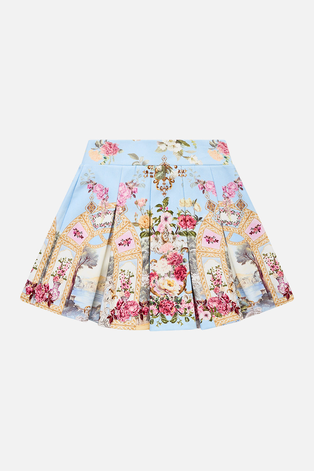KIDS MINI SKIRT WITH BOX PLEATS TILED IN TIME
