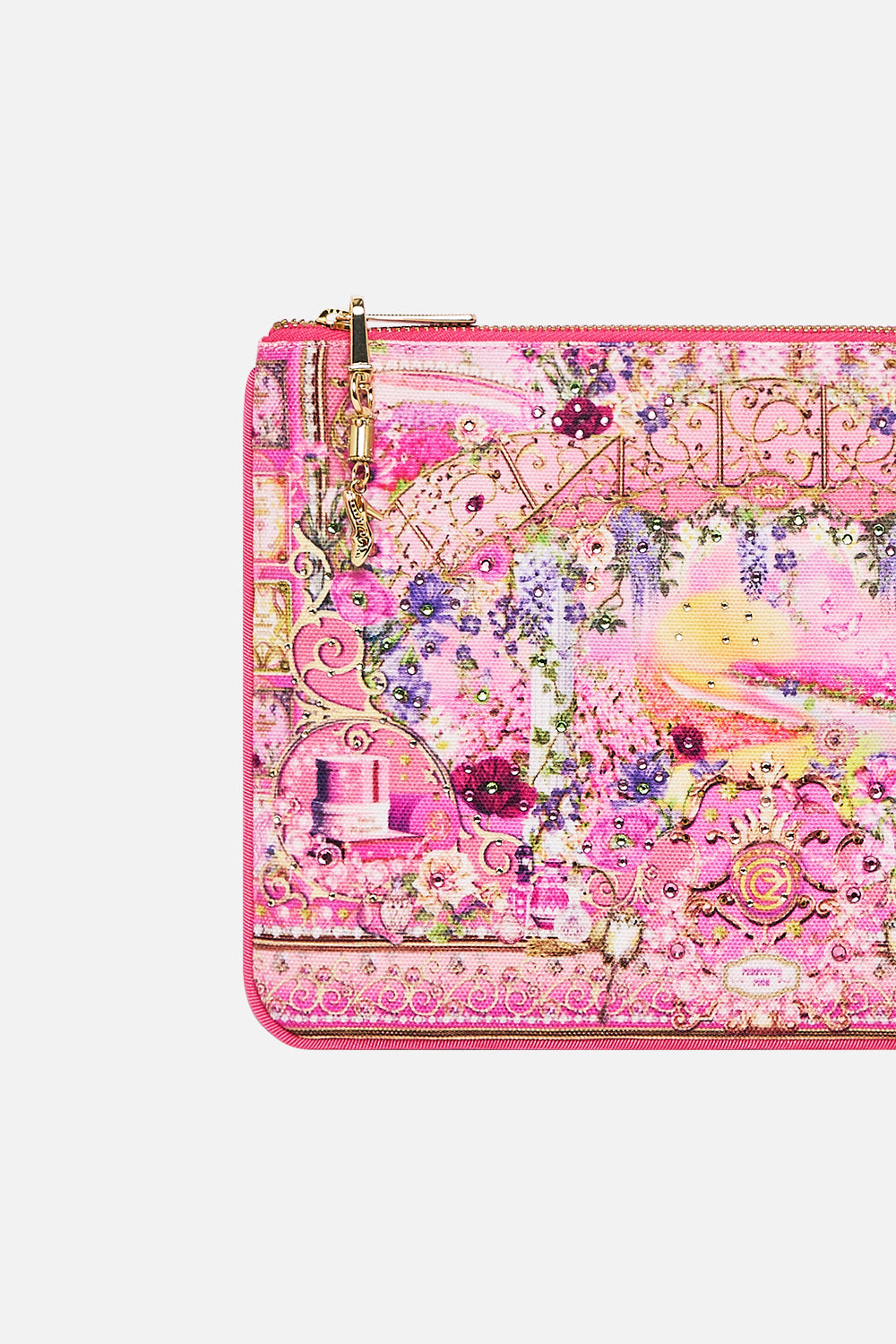 CAMILLA Small Canvas Clutch in Totally Ozmopolitan Print