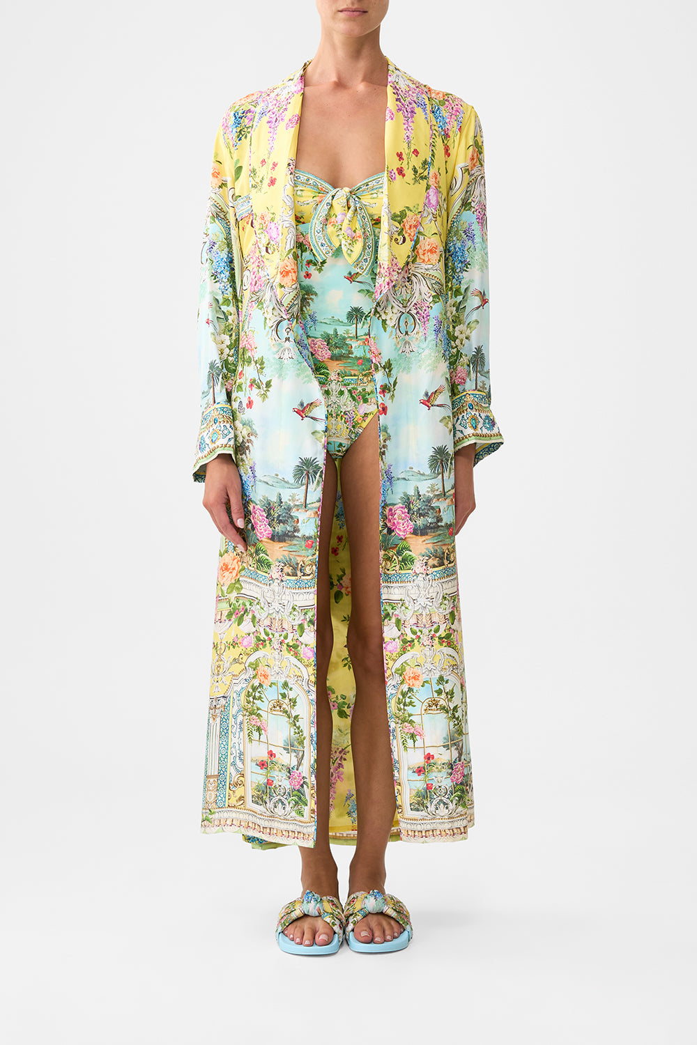 TIE FRONT HALTER ONE PIECE WITH GATHERED SIDES TALES OF TOPKAPI PALACE