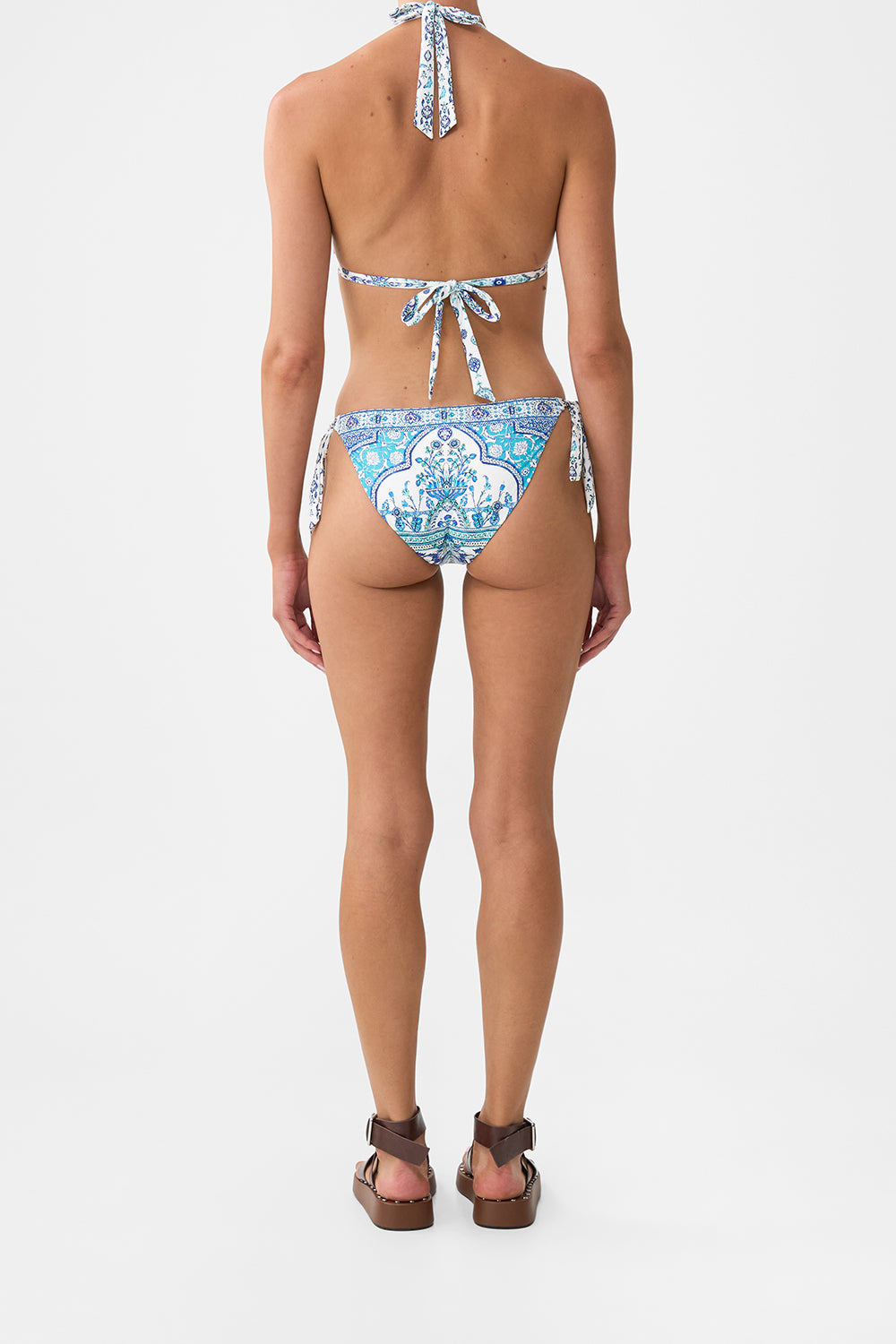 TRIANGLE BIKINI SET WITH TIE SIDES AND RING TRIMS ISNIK LULLABY