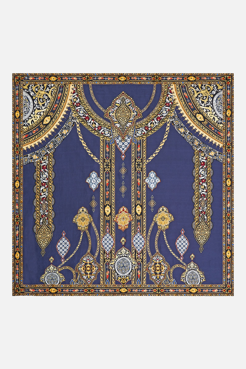 LARGE CRYSTALLED SILK SQUARE SCARF TILES DARLS main image 1