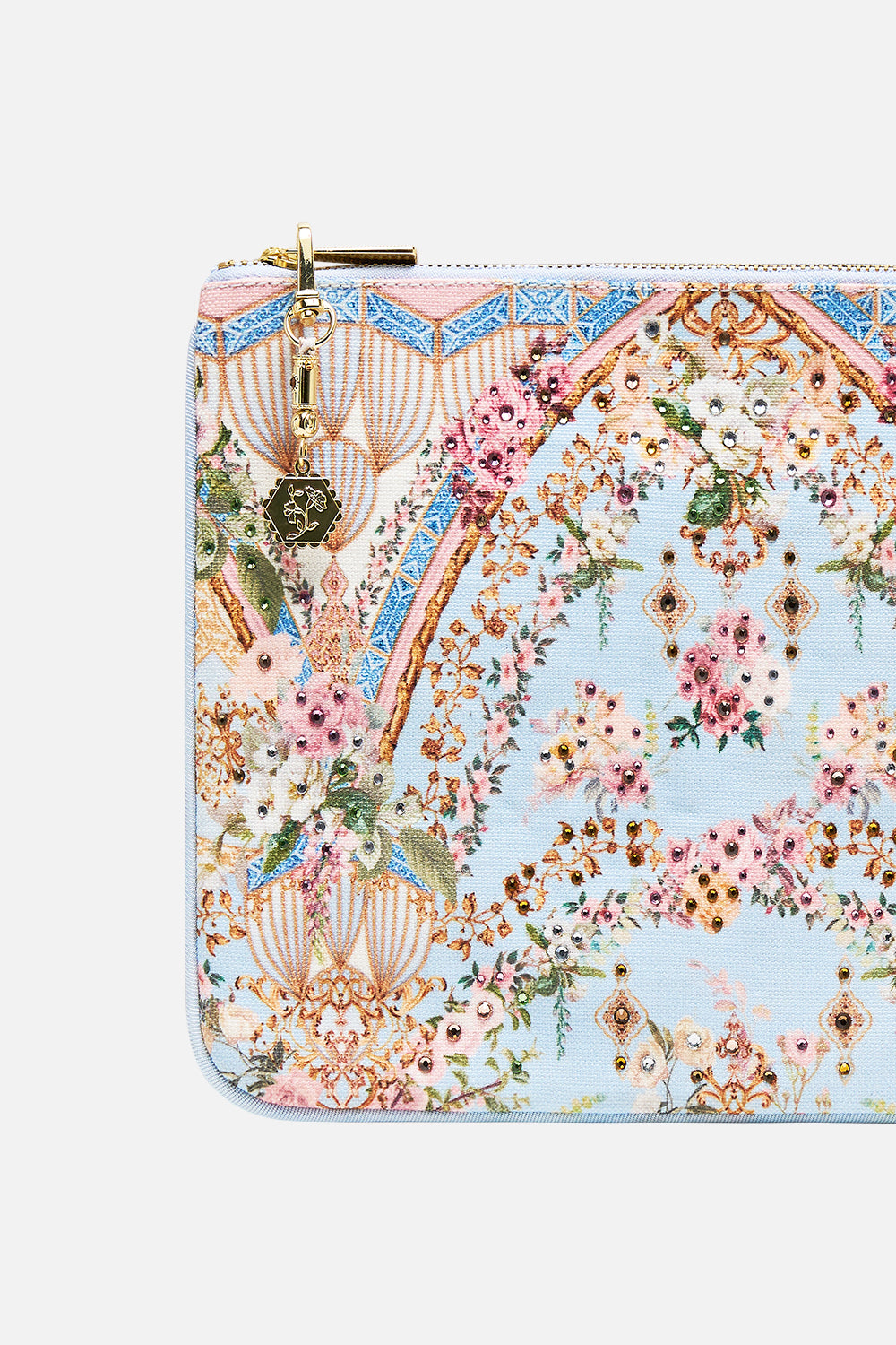 SMALL CANVAS CLUTCH TILED IN TIME